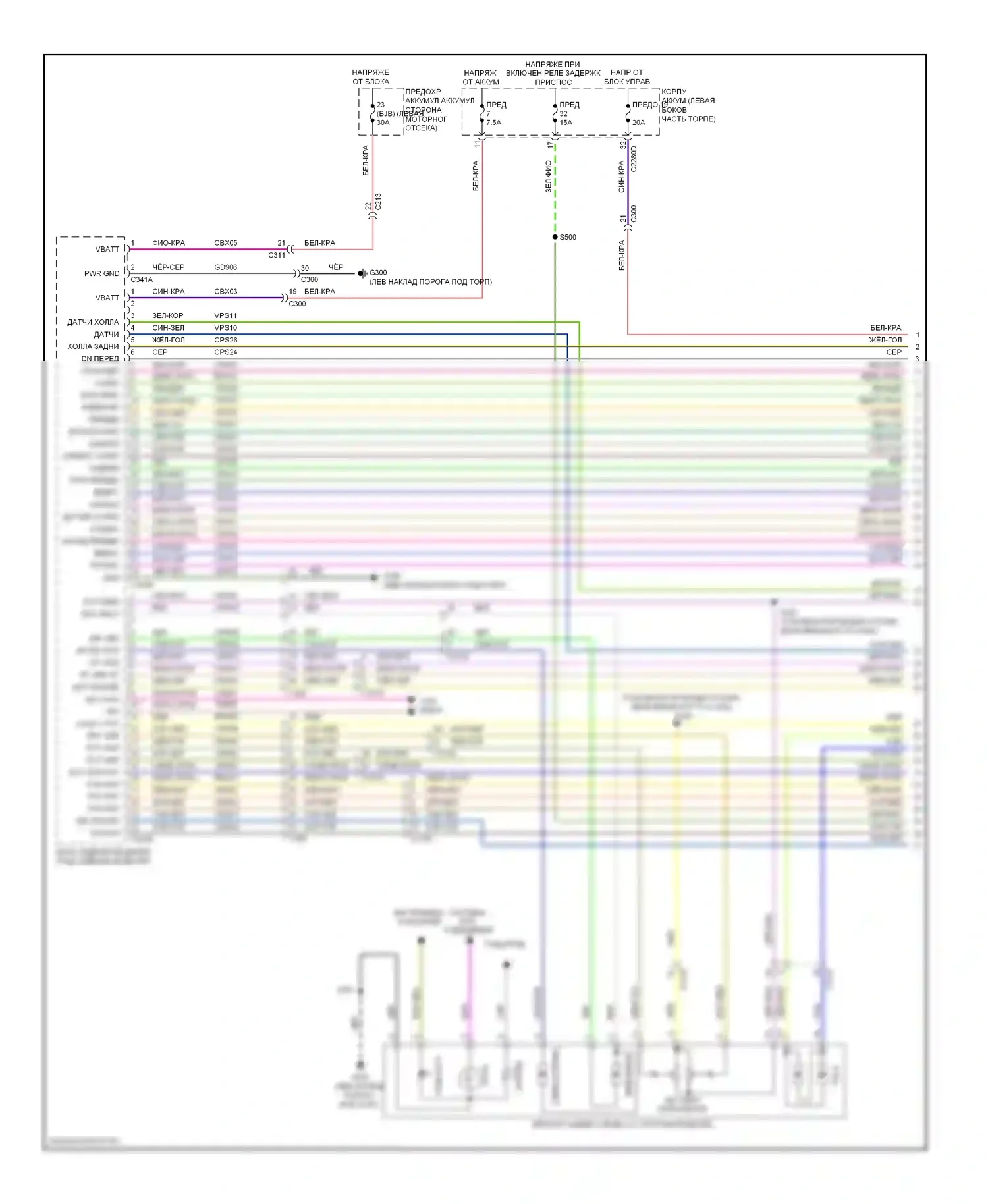 Explorer Ford V (2010-2015): Электросхема сиденья памяти и зеркал (1 из 3) 