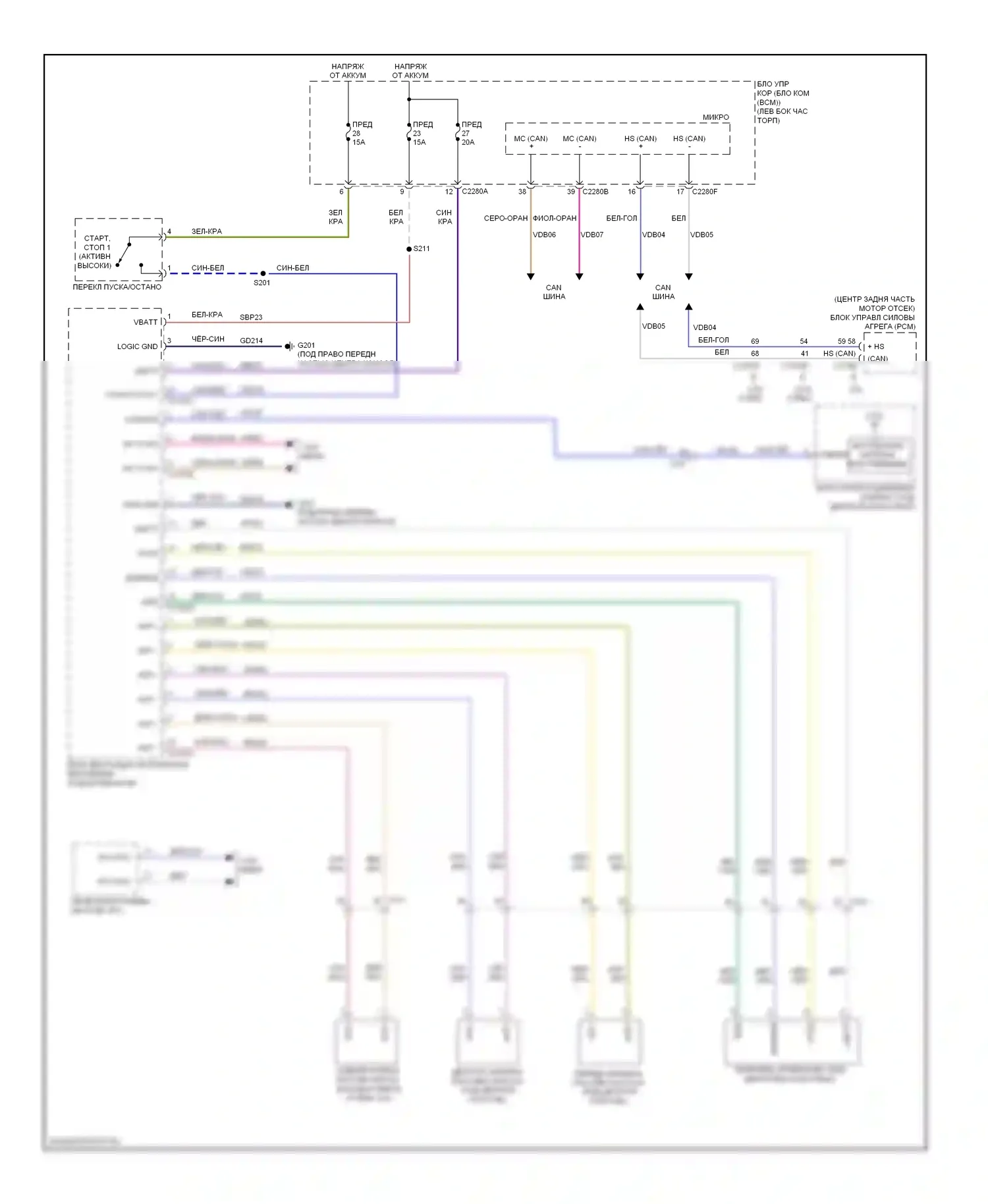Explorer Ford V (2010-2015): Пассивная сигнализации электросхема, с интеллектуальным доступом 