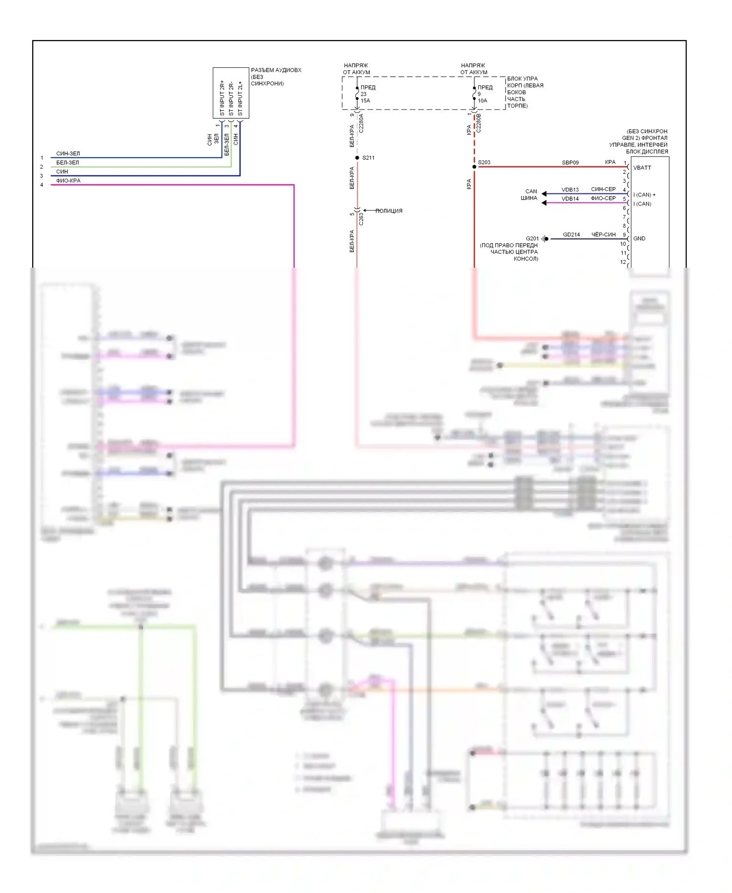 Explorer Ford V (2010-2015): Электросхема навигации, с sony (2 из 2) 
