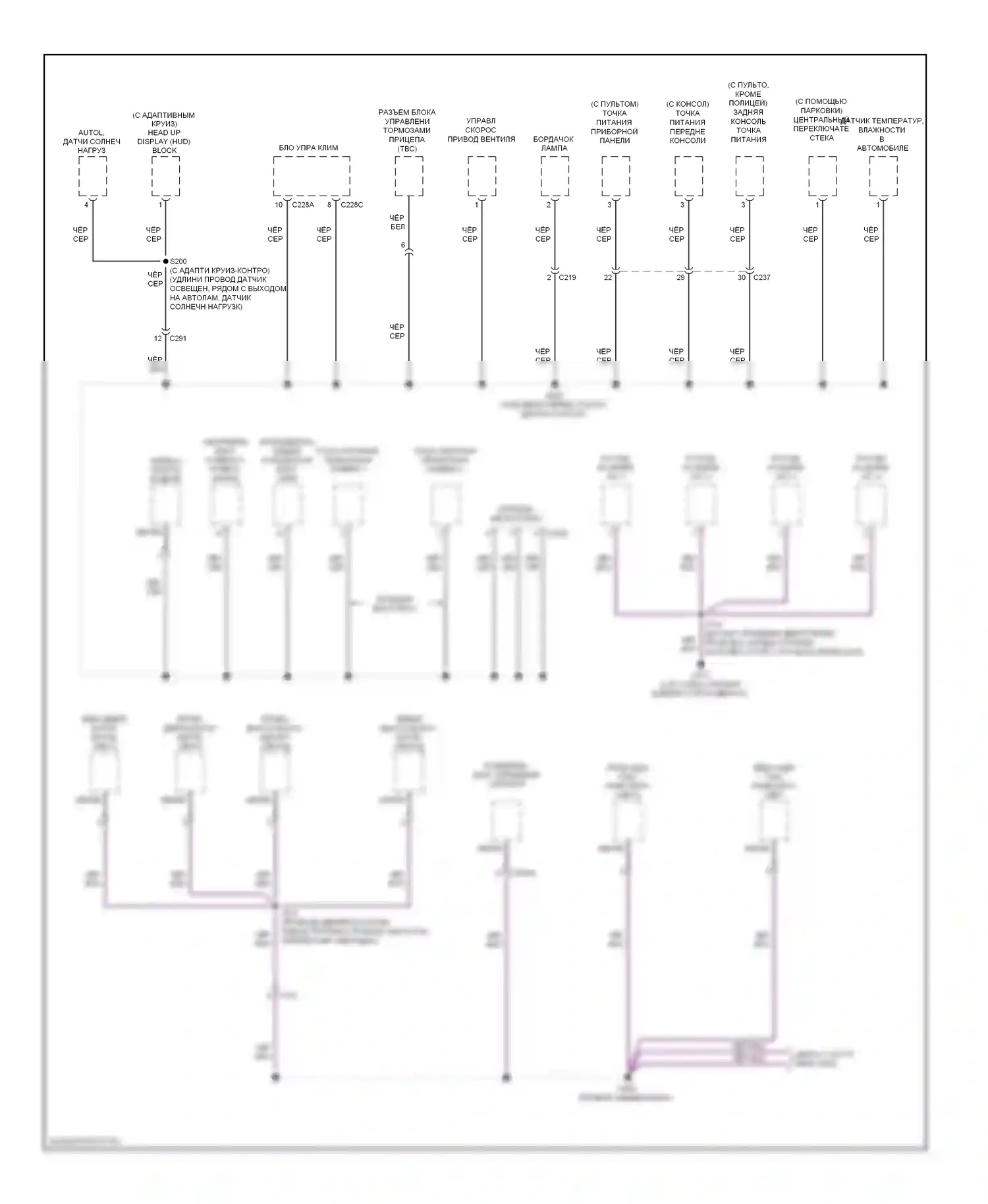 Explorer Ford V (2010-2015): Электросхема разводки массы (6 из 6) 