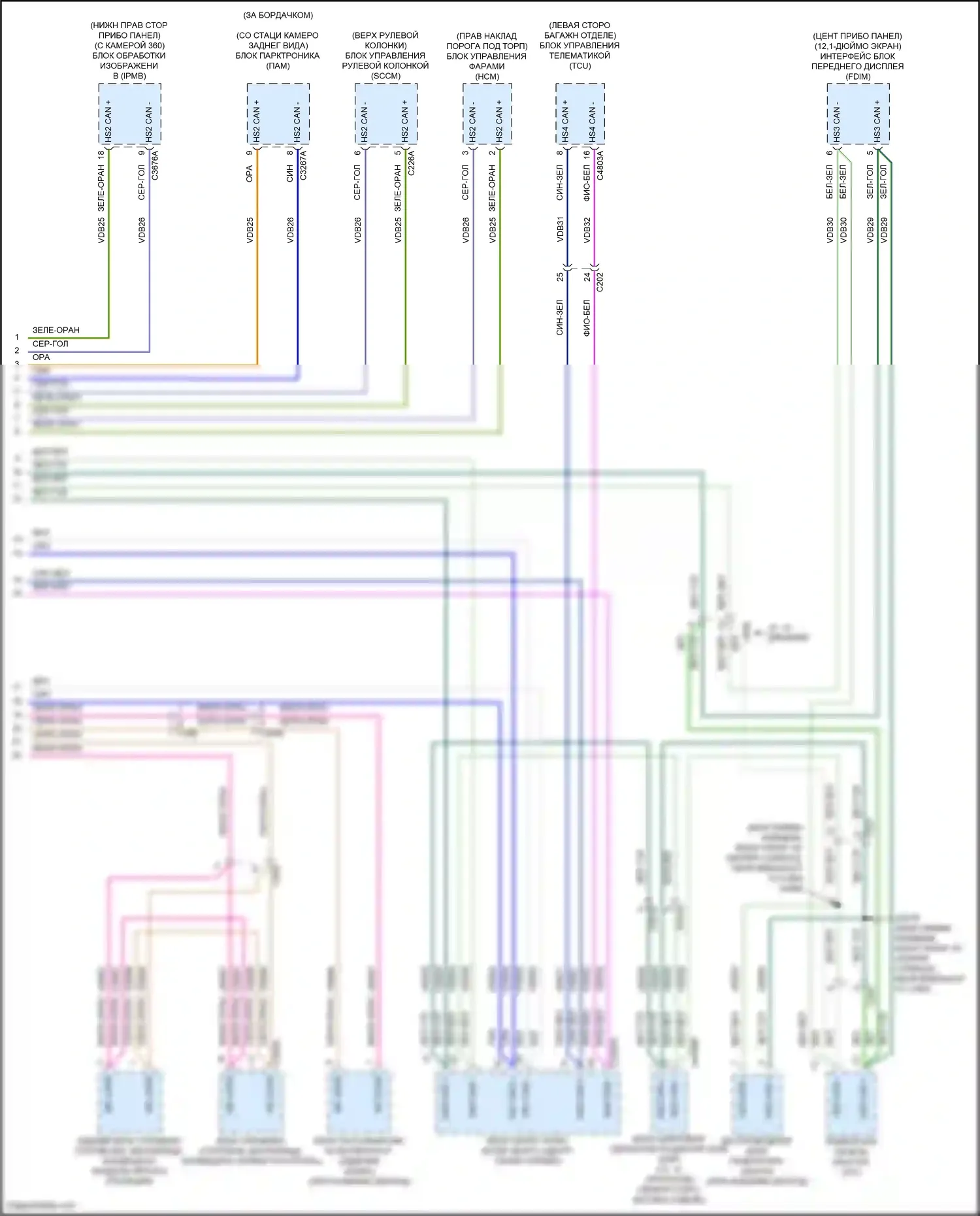 Explorer Ford VI рестайлинг (2022-2024): Can шина электросхема (6 из 6) 