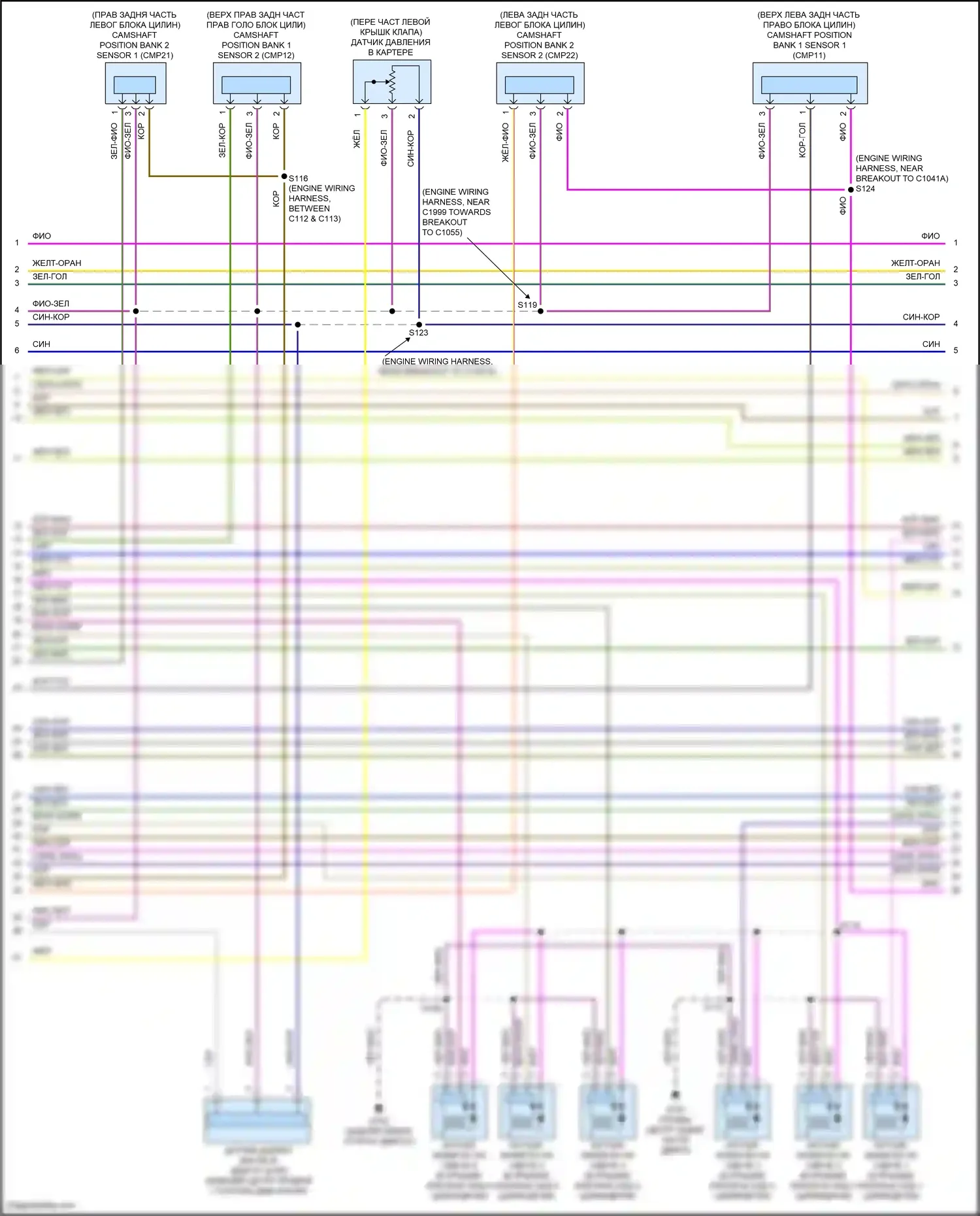 Explorer Ford VI рестайлинг (2022-2024): Электросхема двигателя 3,0л турбо (11 из 12) 