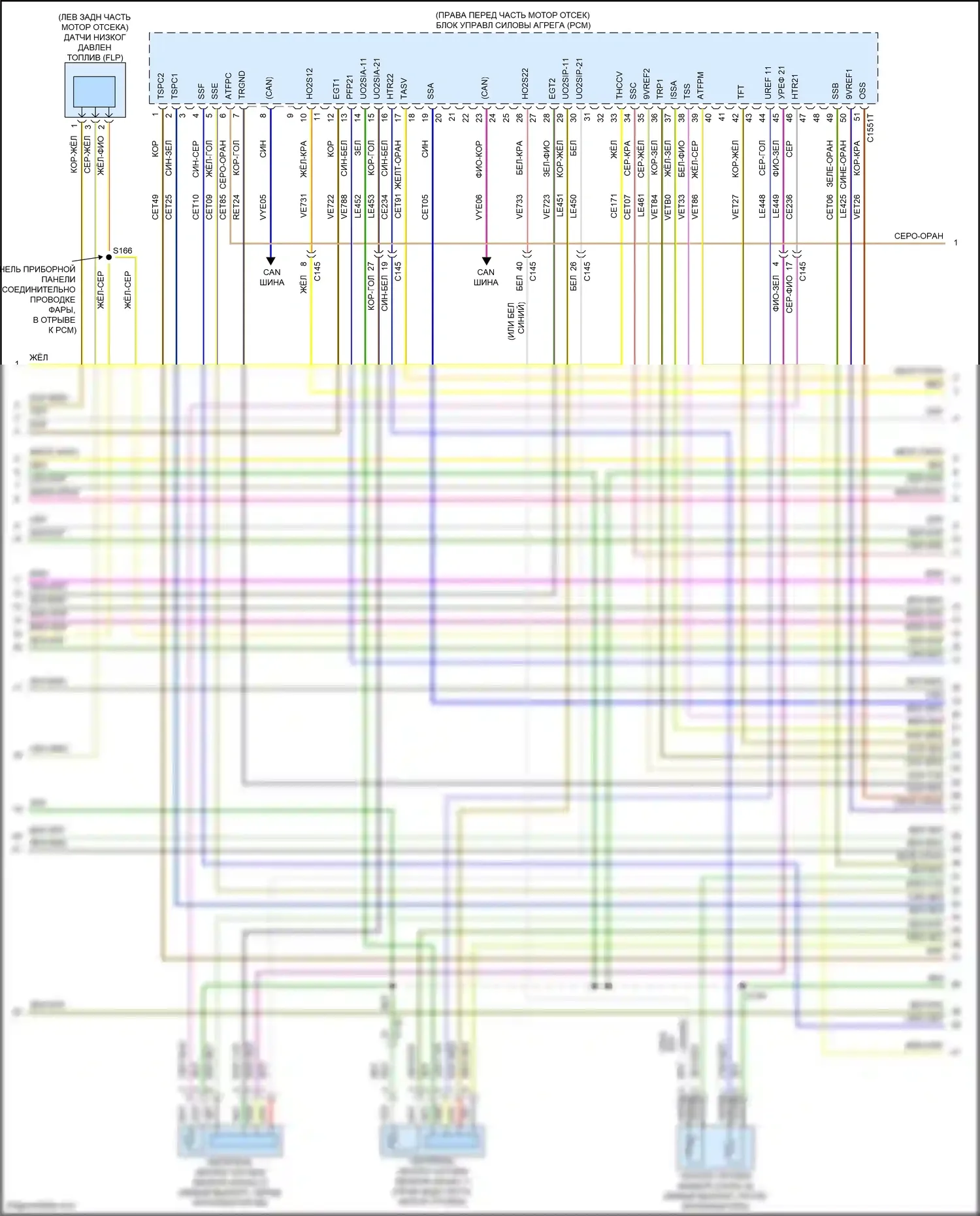 Explorer Ford VI рестайлинг (2022-2024): Электросхема двигателя 3,0л турбо (4 из 12) 