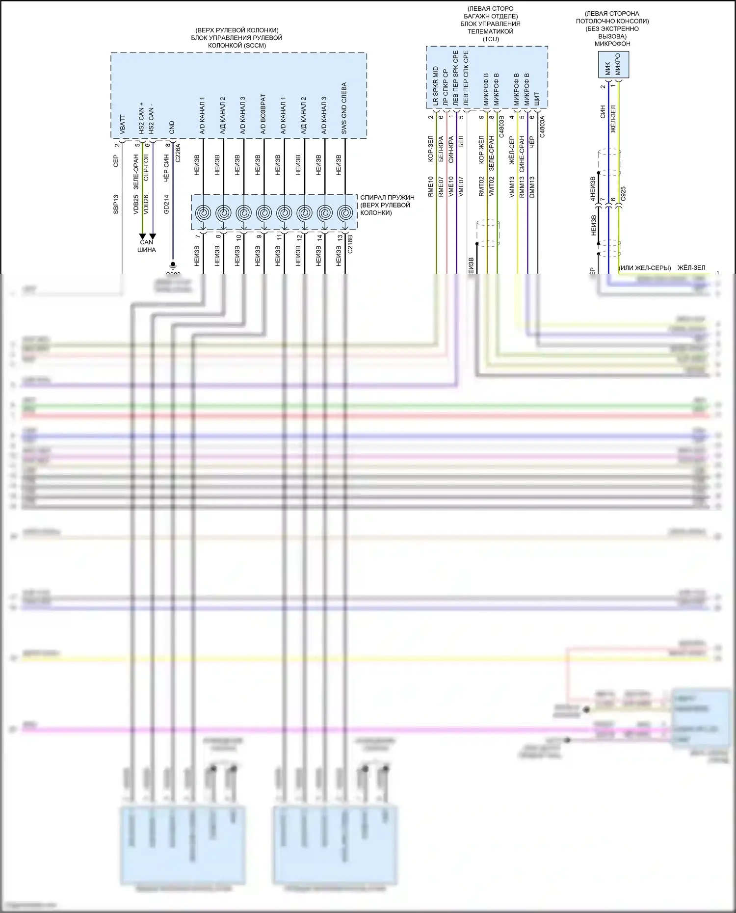 Explorer Ford VI рестайлинг (2022-2024): Электросхема навигации, 12 и 14 динамиков (4 из 5) 