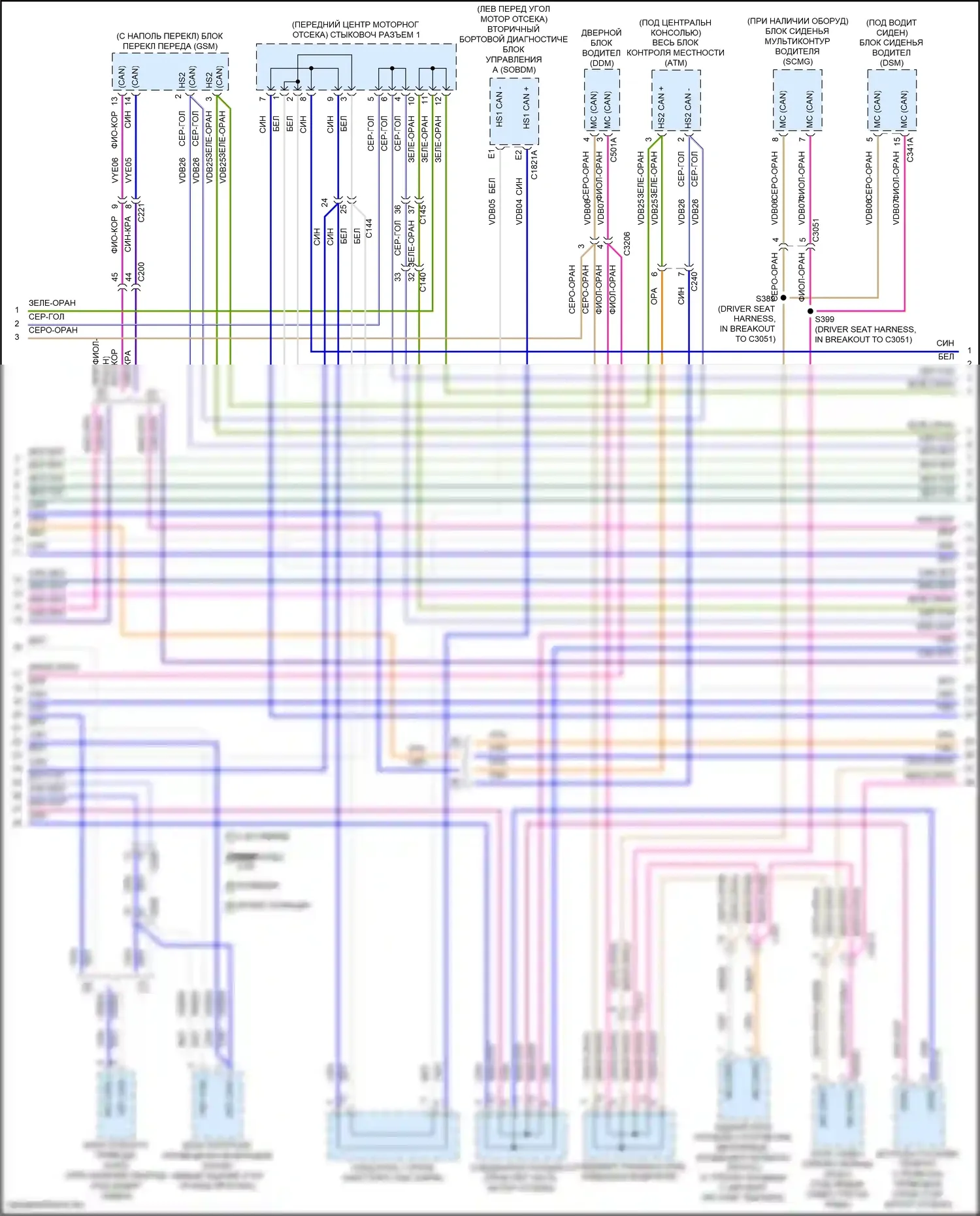 Explorer Ford VI (2019-2024): Can шина электросхема (2 из 5) 