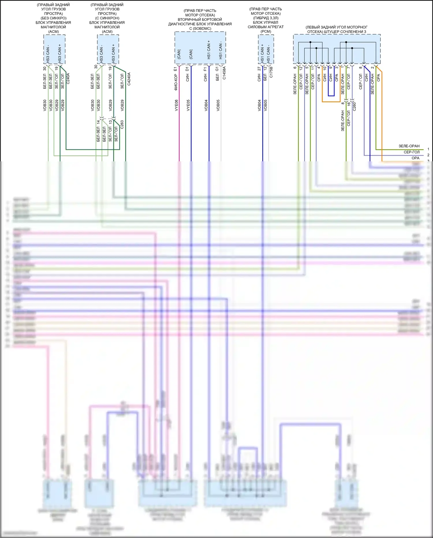 Explorer Ford VI (2019-2024): Can шина электросхема (4 из 5) 