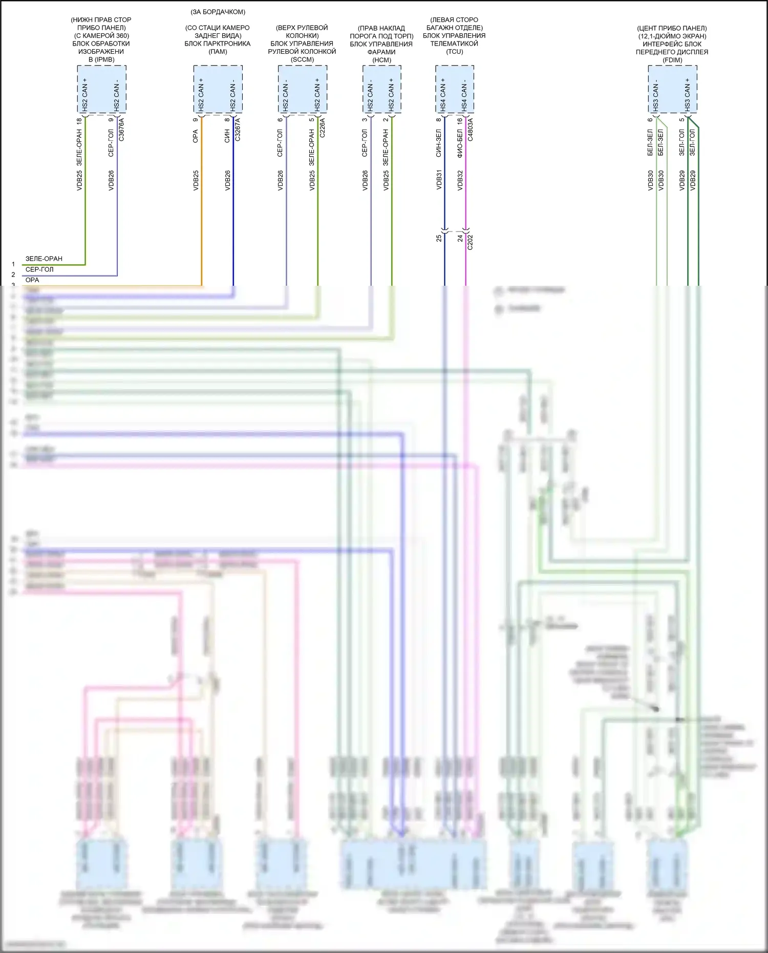 Explorer Ford VI (2019-2024): Can шина электросхема (5 из 5) 