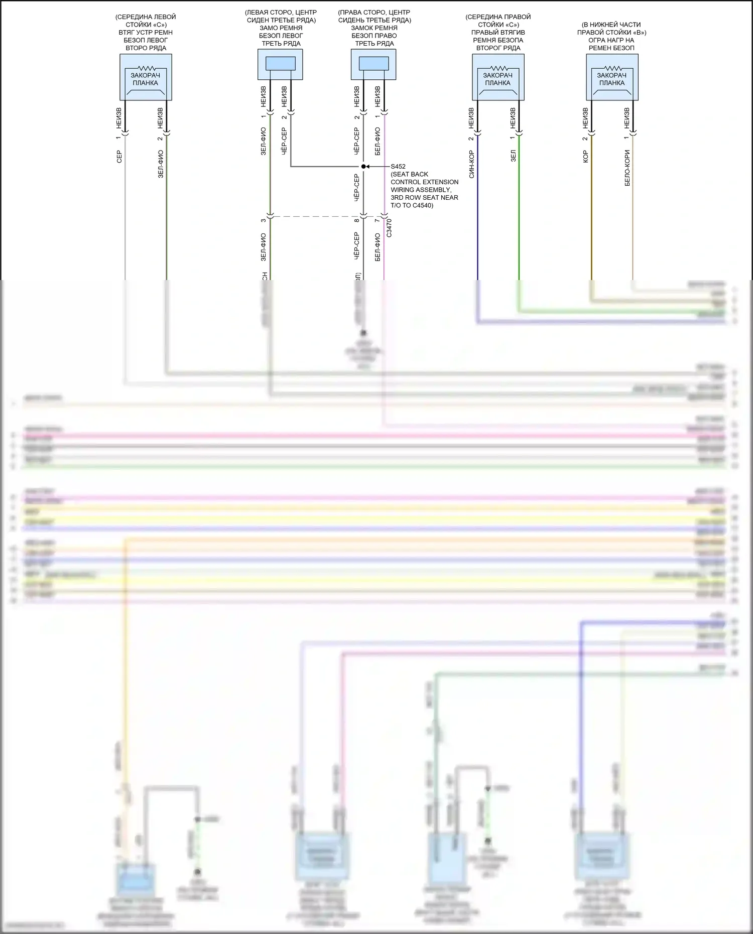 Explorer Ford VI (2019-2024): Электросхема подушек безопасности (4 из 5) 