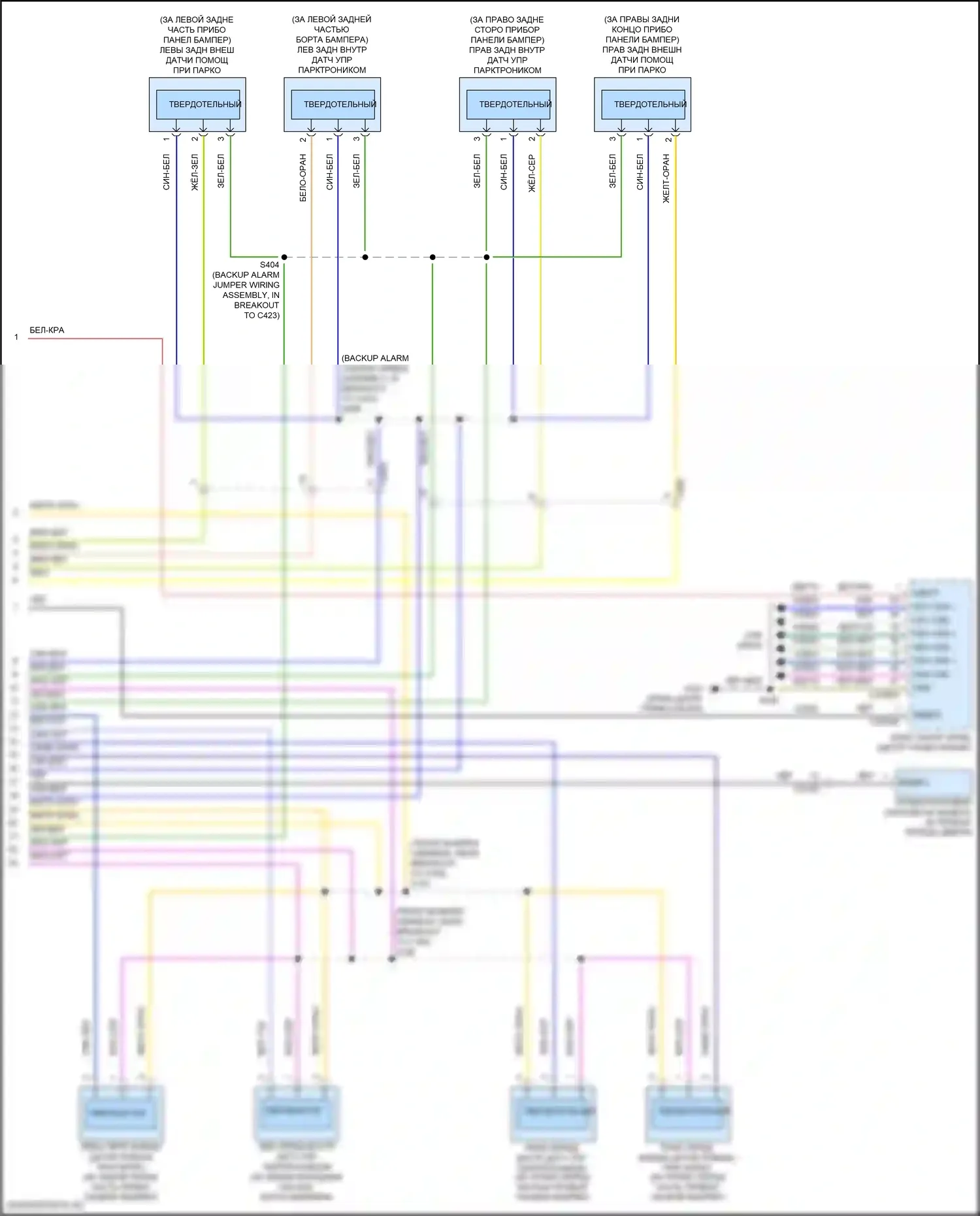Explorer Ford VI (2019-2024): Электросхема камеры кругового обзора (2 из 2) 