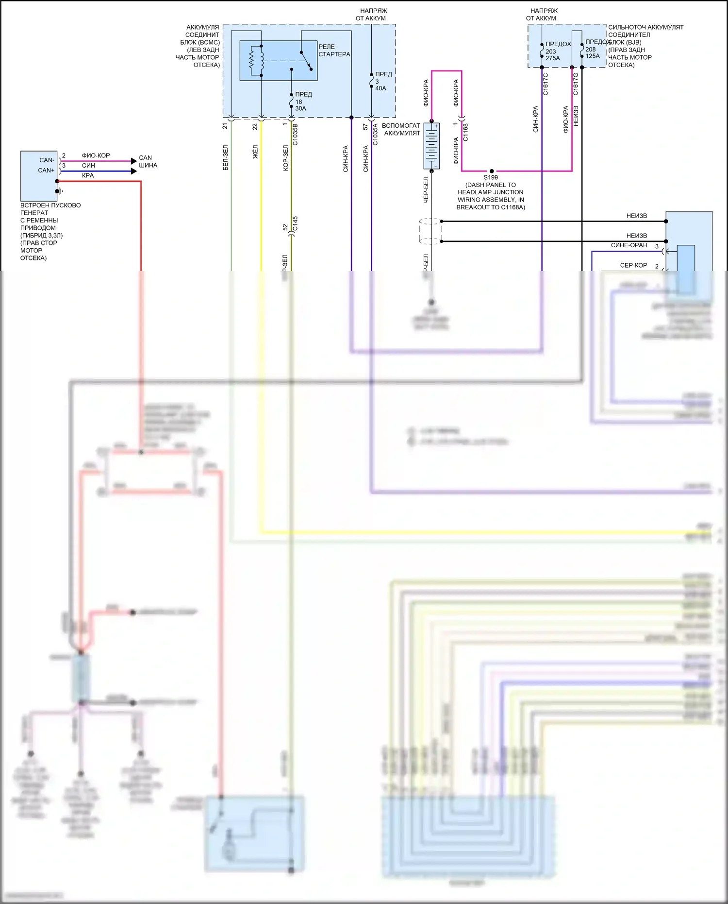 Explorer Ford VI (2019-2024): 2.3л турбо, электросхема стартера (1 из 2) 