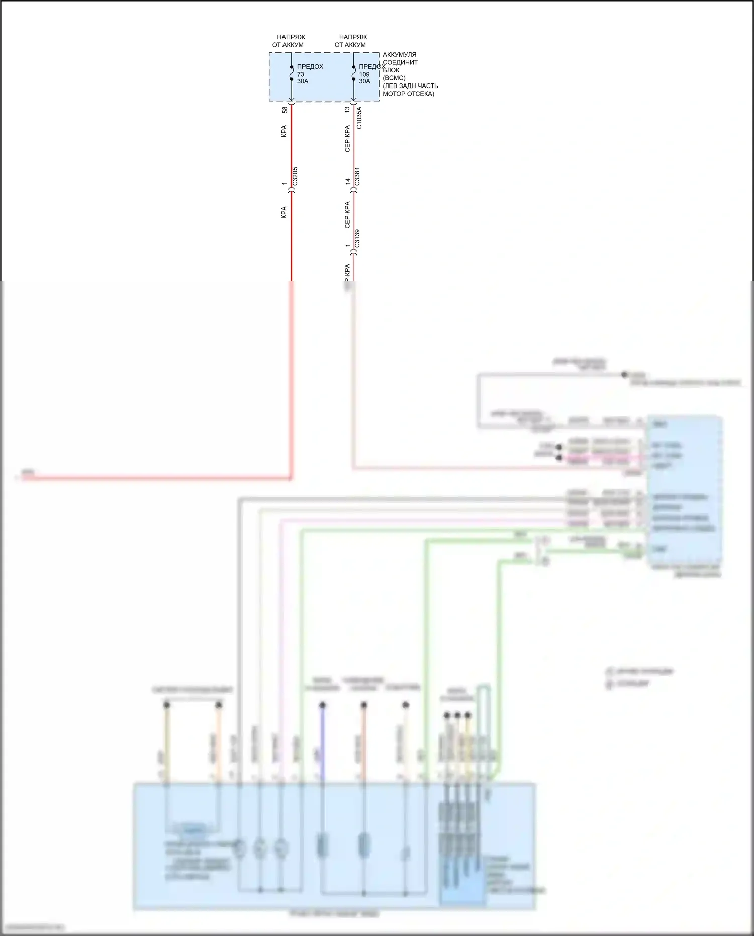 Explorer Ford VI (2019-2024): Управление зеркалами заднего вида электросхема (2 из 2) 
