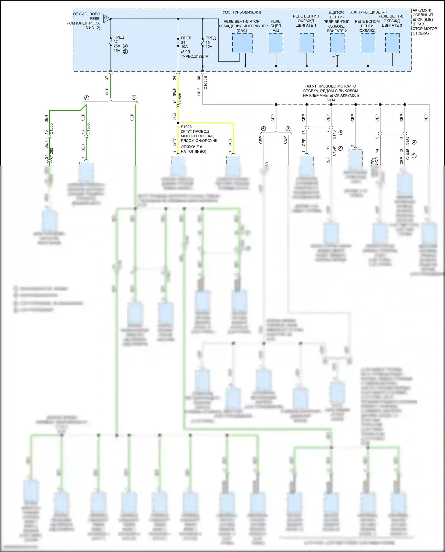F-150 Ford XIII рестайлинг (2017-2020): Электросхема блока предохранителей реле (6 из 12) 