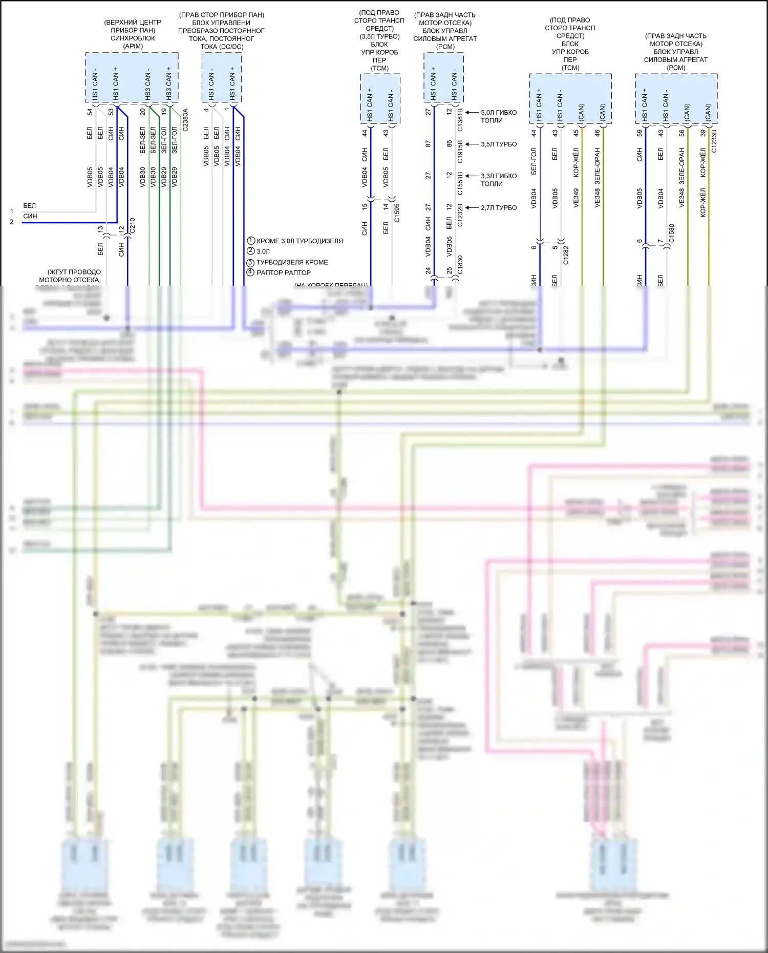 F-150 Ford XIII рестайлинг (2017-2020): Can шина электросхема (2 из 4) 