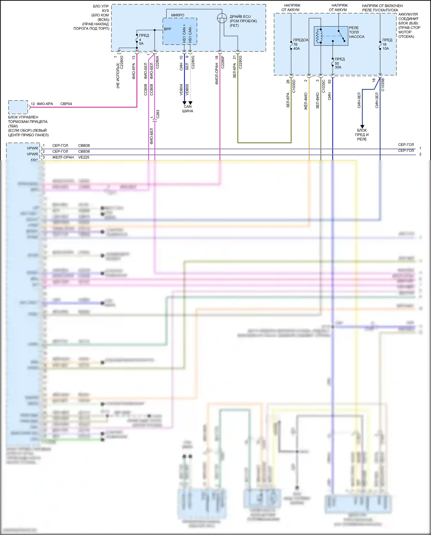 F-150 Ford XIII рестайлинг (2017-2020): Электросхема двигателя 2.7л турбо (1 из 12) 