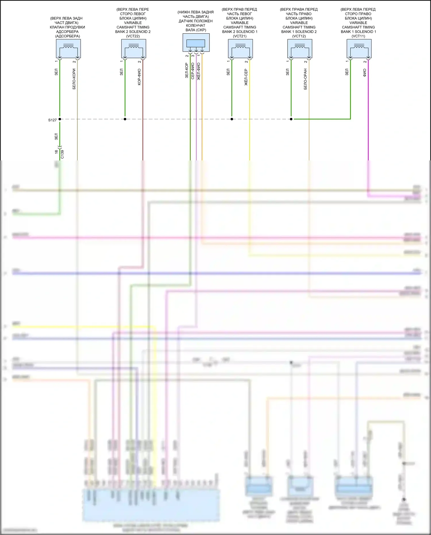 F-150 Ford XIII рестайлинг (2017-2020): Электросхема двигателя 3,3л гибкого топлива (7 из 10) 