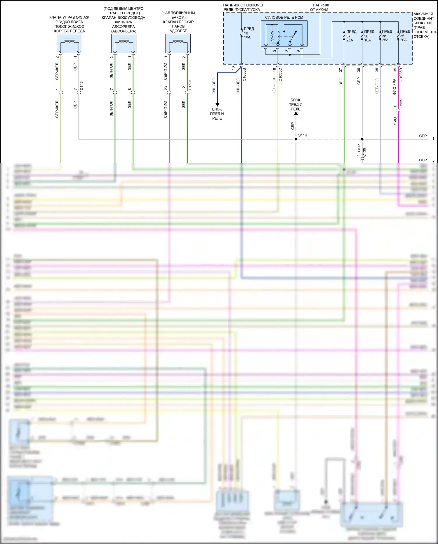 F-150 Ford XIII рестайлинг (2017-2020): Электросхема двигателя 3,5л турбо (2 из 7) 