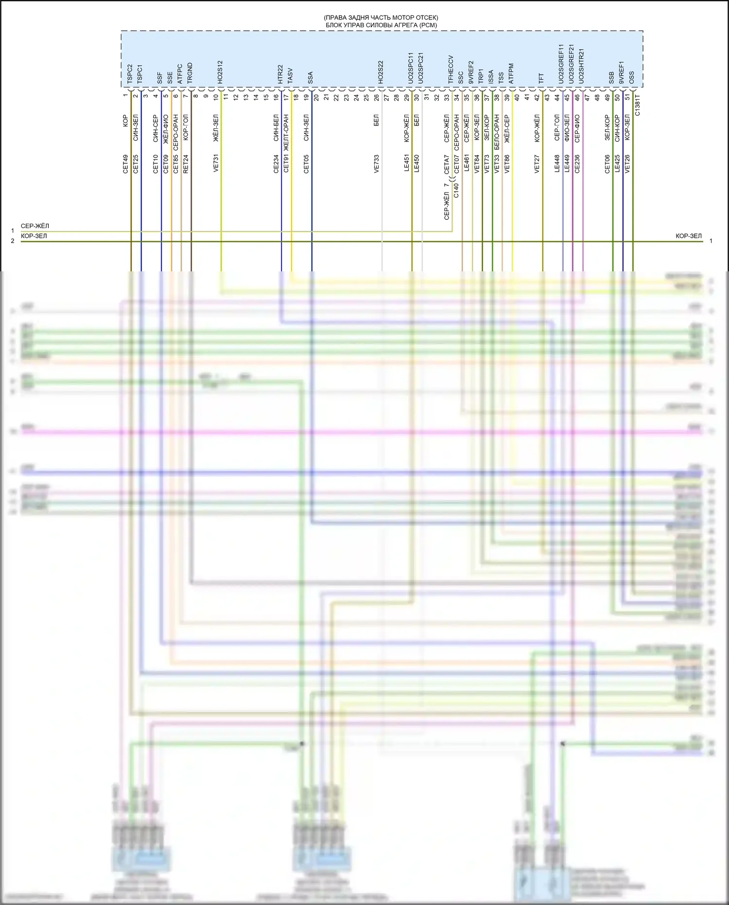 F-150 Ford XIII рестайлинг (2017-2020): Электросхема двигателя 5.0л гибкого топлива (4 из 12) 