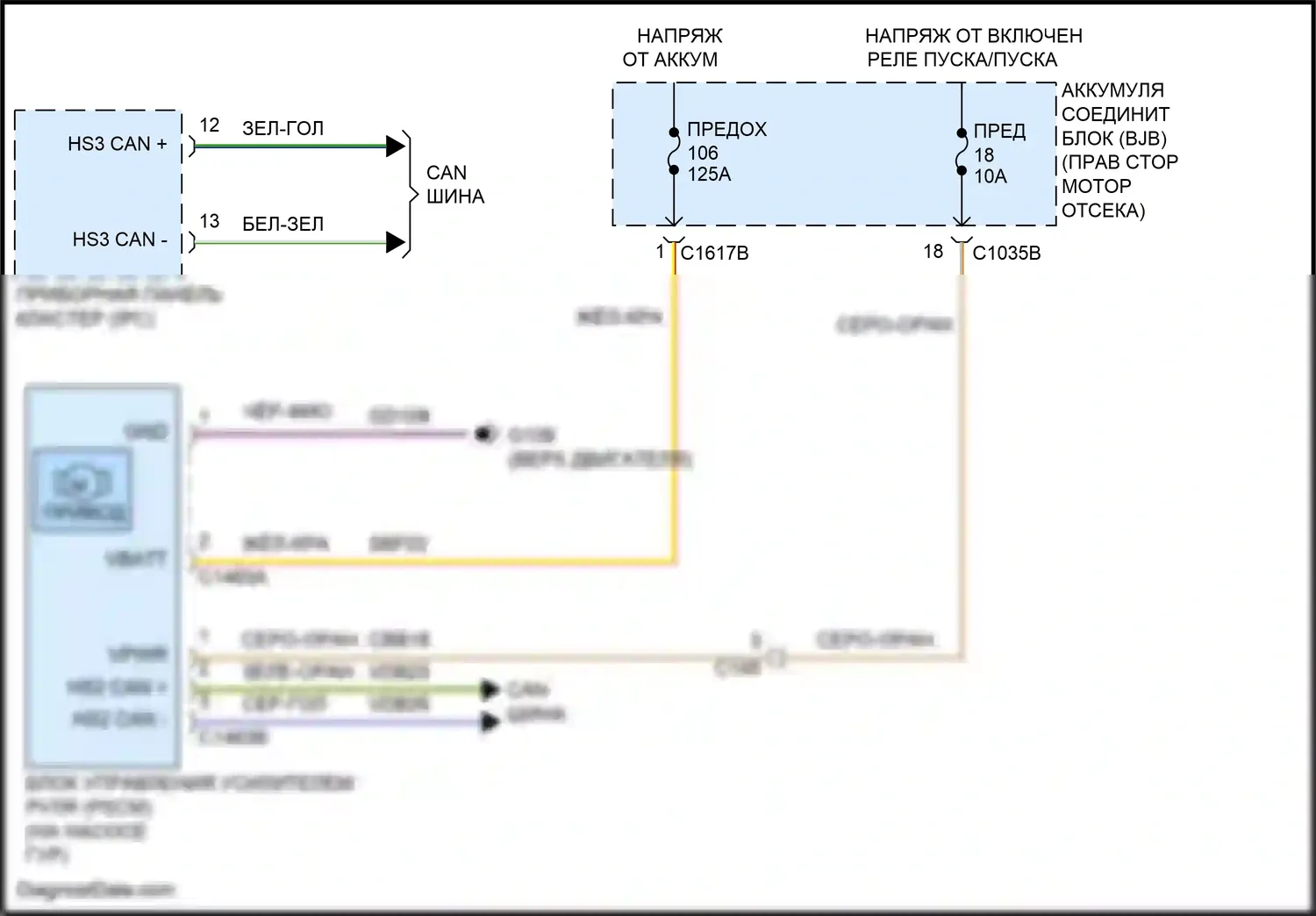 F-150 Ford XIII рестайлинг (2017-2020): Электросхема электроусилителя руля 