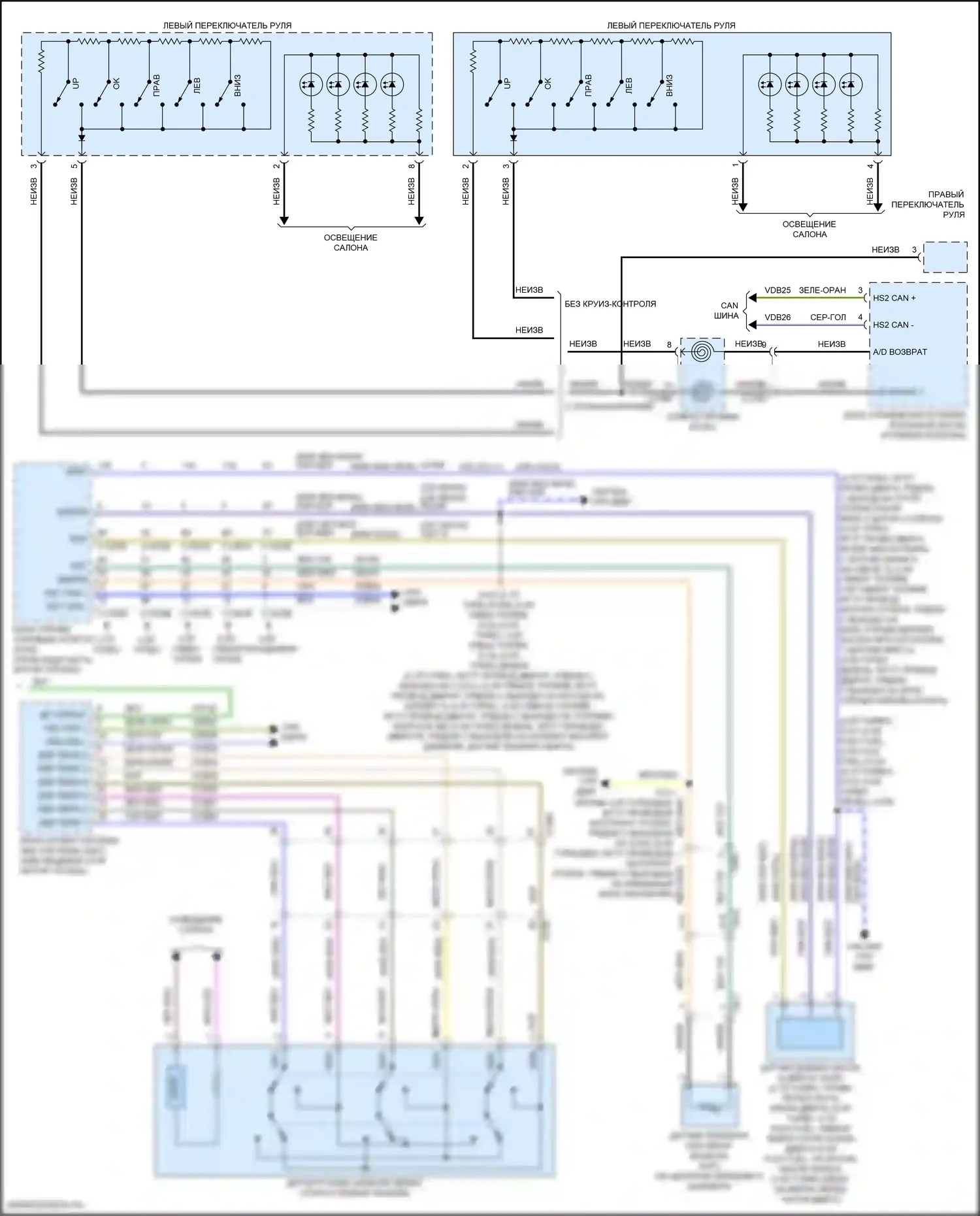 F-150 Ford XIII рестайлинг (2017-2020): Электросхема приборной панели (2 из 2) 