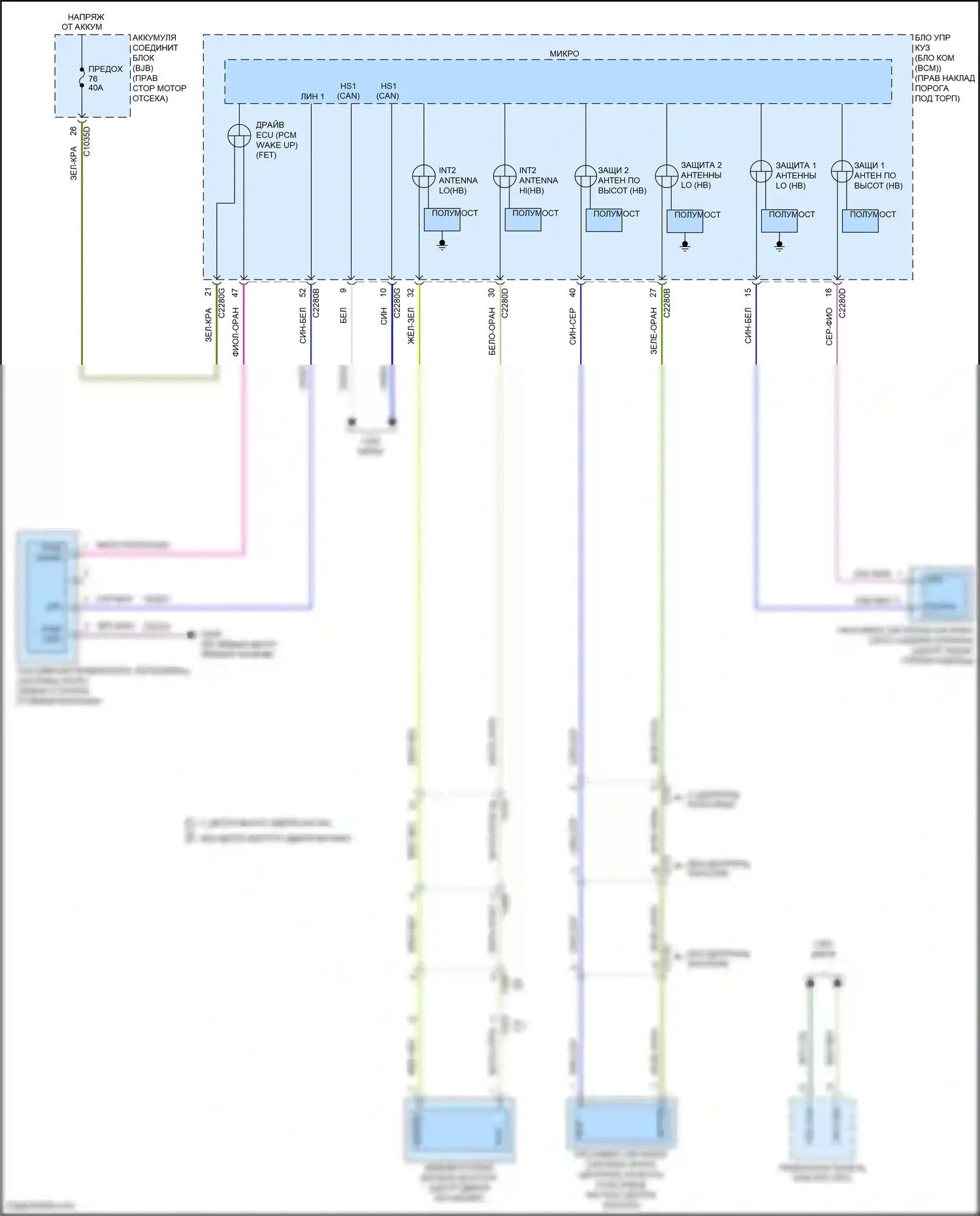 F-150 Ford XIII рестайлинг (2017-2020): Пассивная сигнализации электросхема 