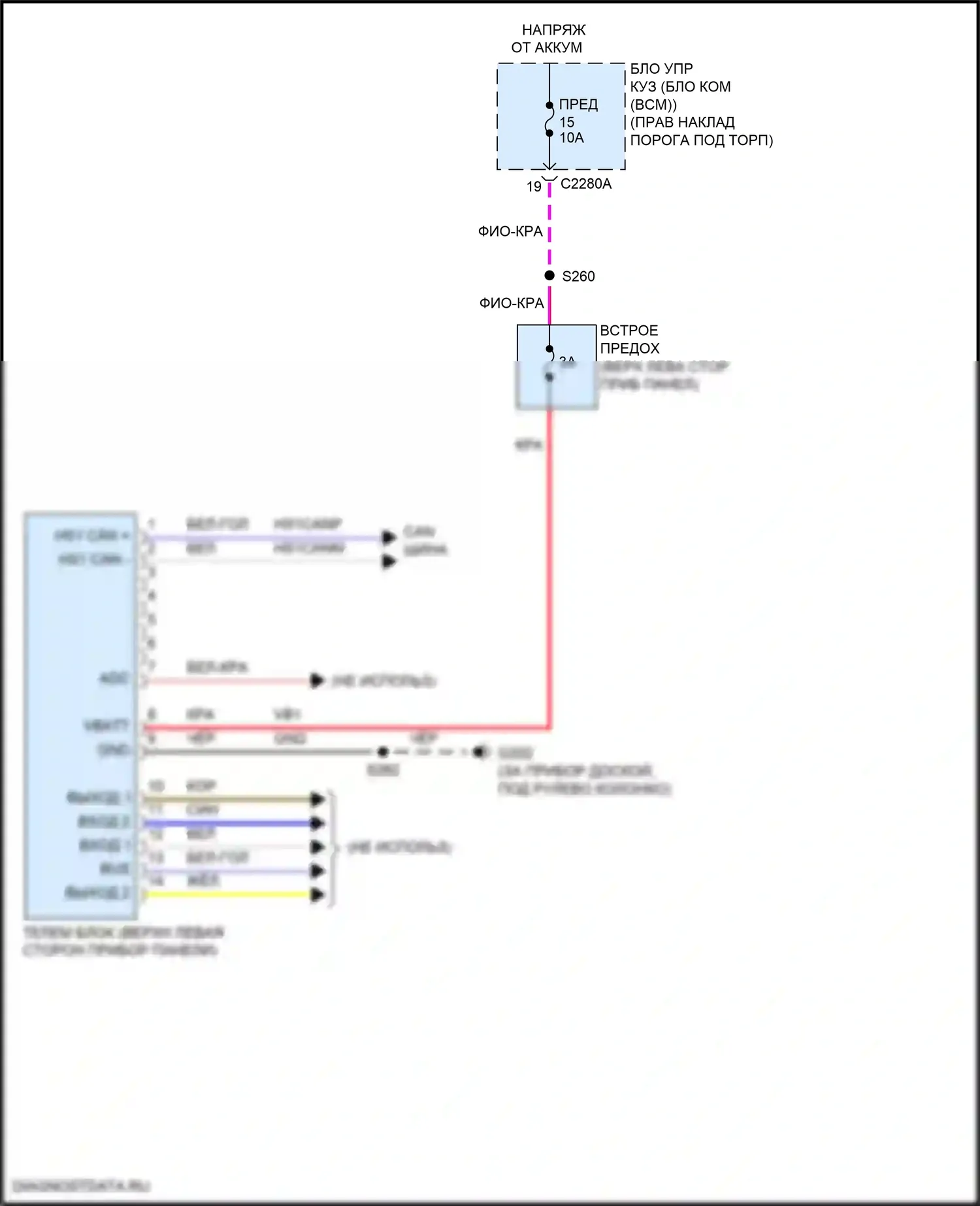 F-150 Ford XIII рестайлинг (2017-2020): Главная электросхема экипажа, версия 1 