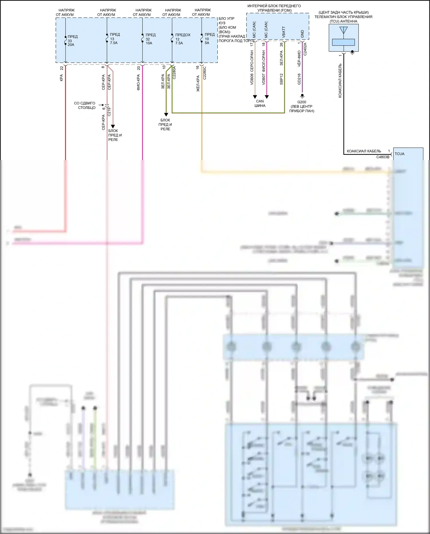 F-150 Ford XIII (2014-2018): Электросхема магнитолы, с sony (4 из 4) 