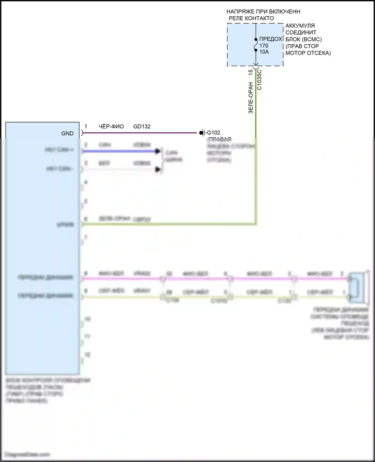 F-150 Ford XIV (2020-2024): Электросхема оповещения пешеходов 