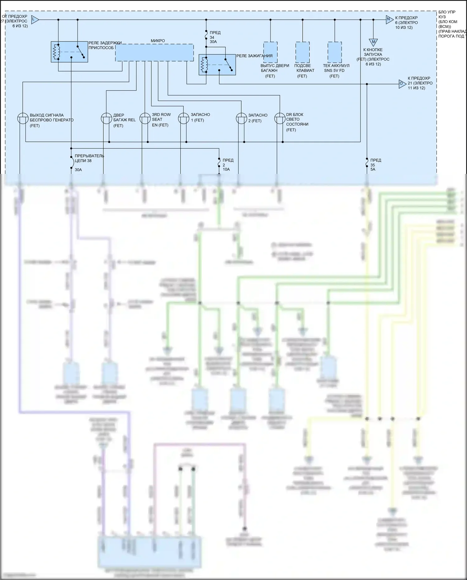 F-150 Ford XIV (2020-2024): Электросхема блока предохранителей реле (7 из 12) 