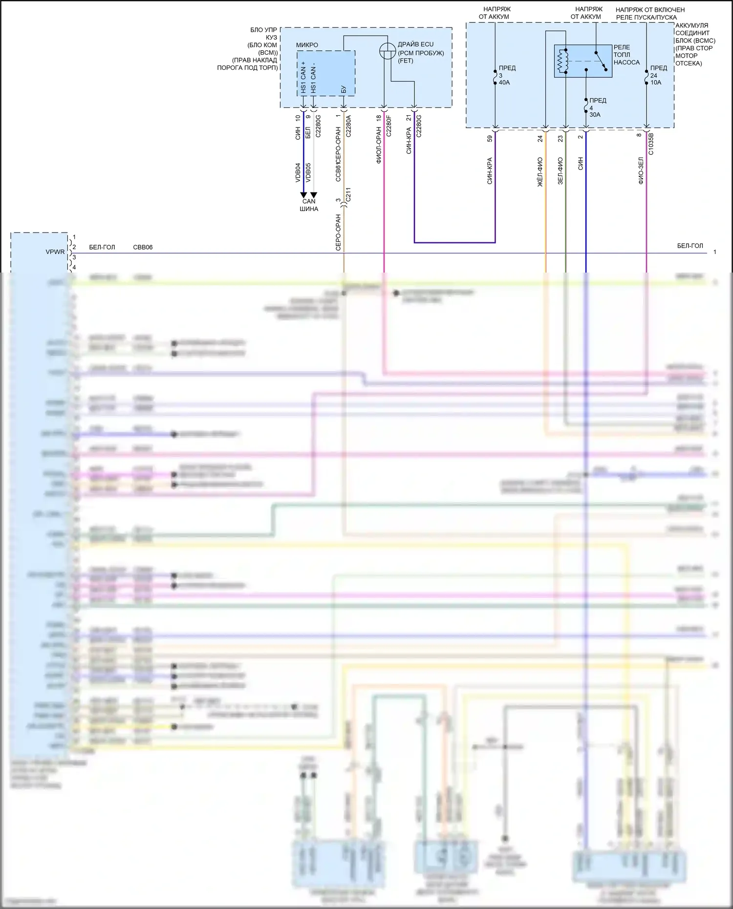 F-150 Ford XIV (2020-2024): Электросхема двигателя 2.7л турбо (1 из 12) 
