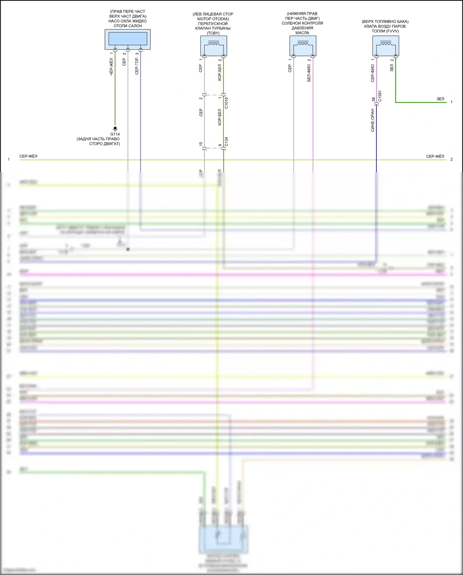 F-150 Ford XIV (2020-2024): Электросхема двигателя 2.7л турбо (7 из 12) 