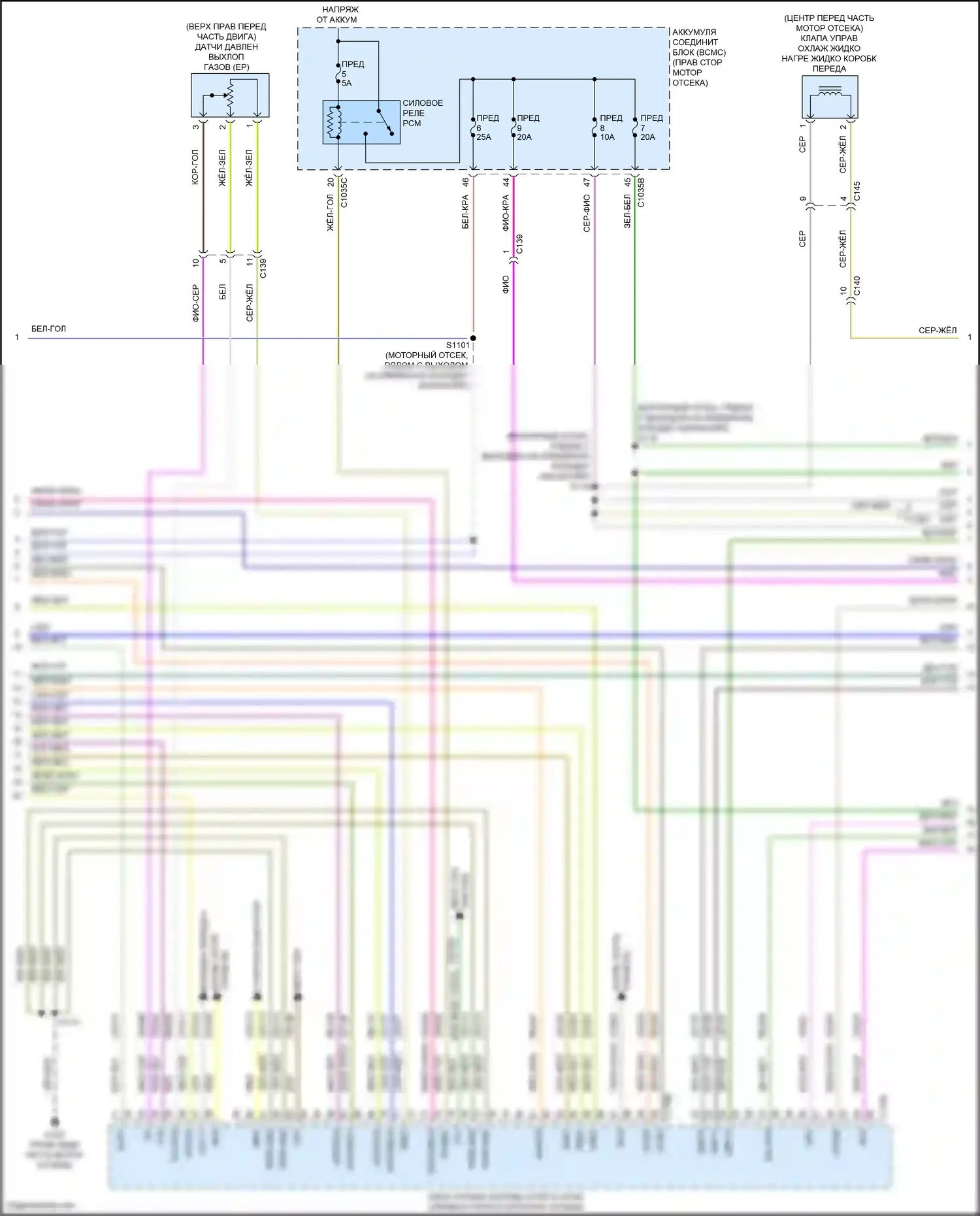 F-150 Ford XIV (2020-2024): Электросхема двигателя 3,5л турбо (3 из 12) 