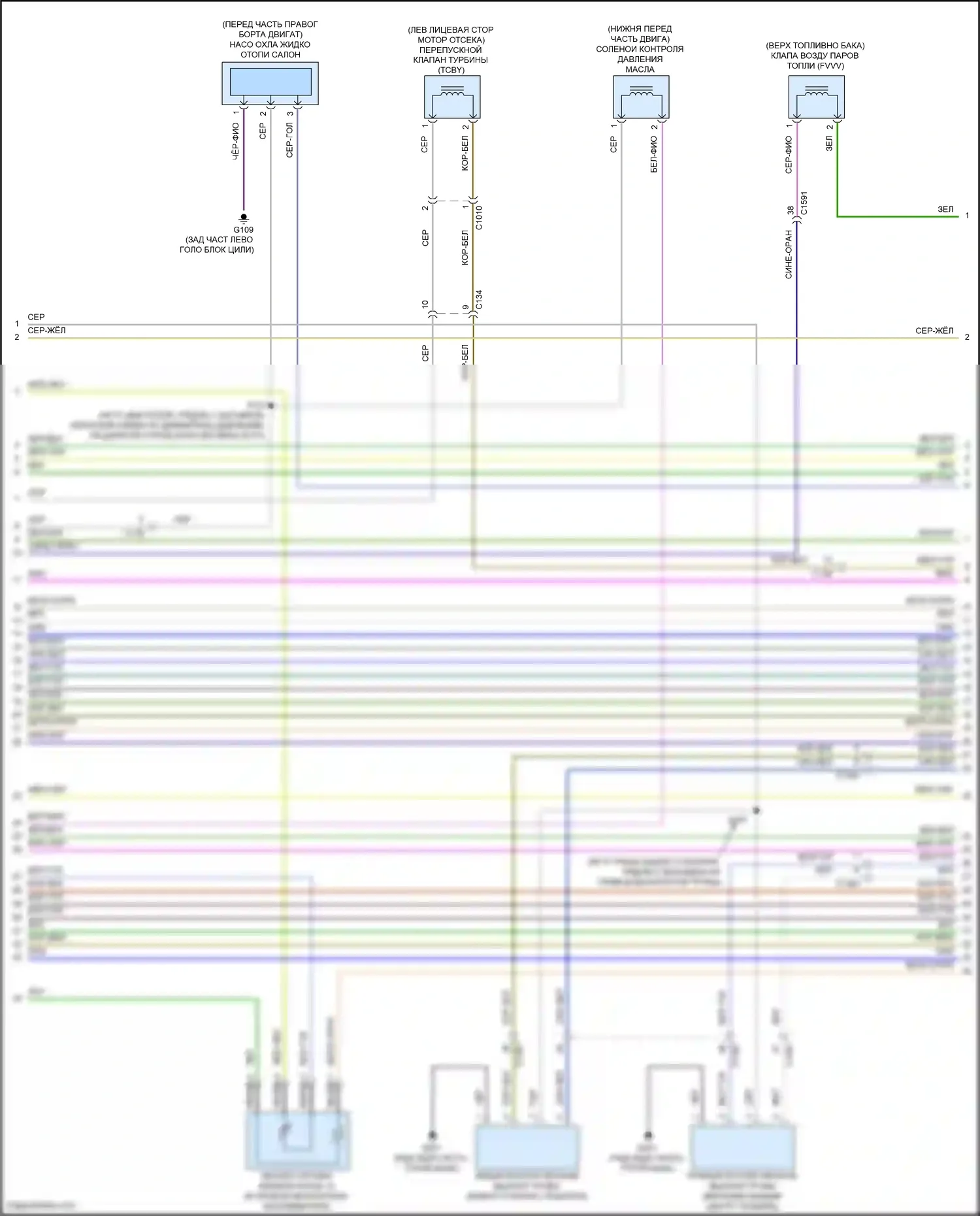 F-150 Ford XIV (2020-2024): Электросхема двигателя 3,5л турбо (7 из 12) 