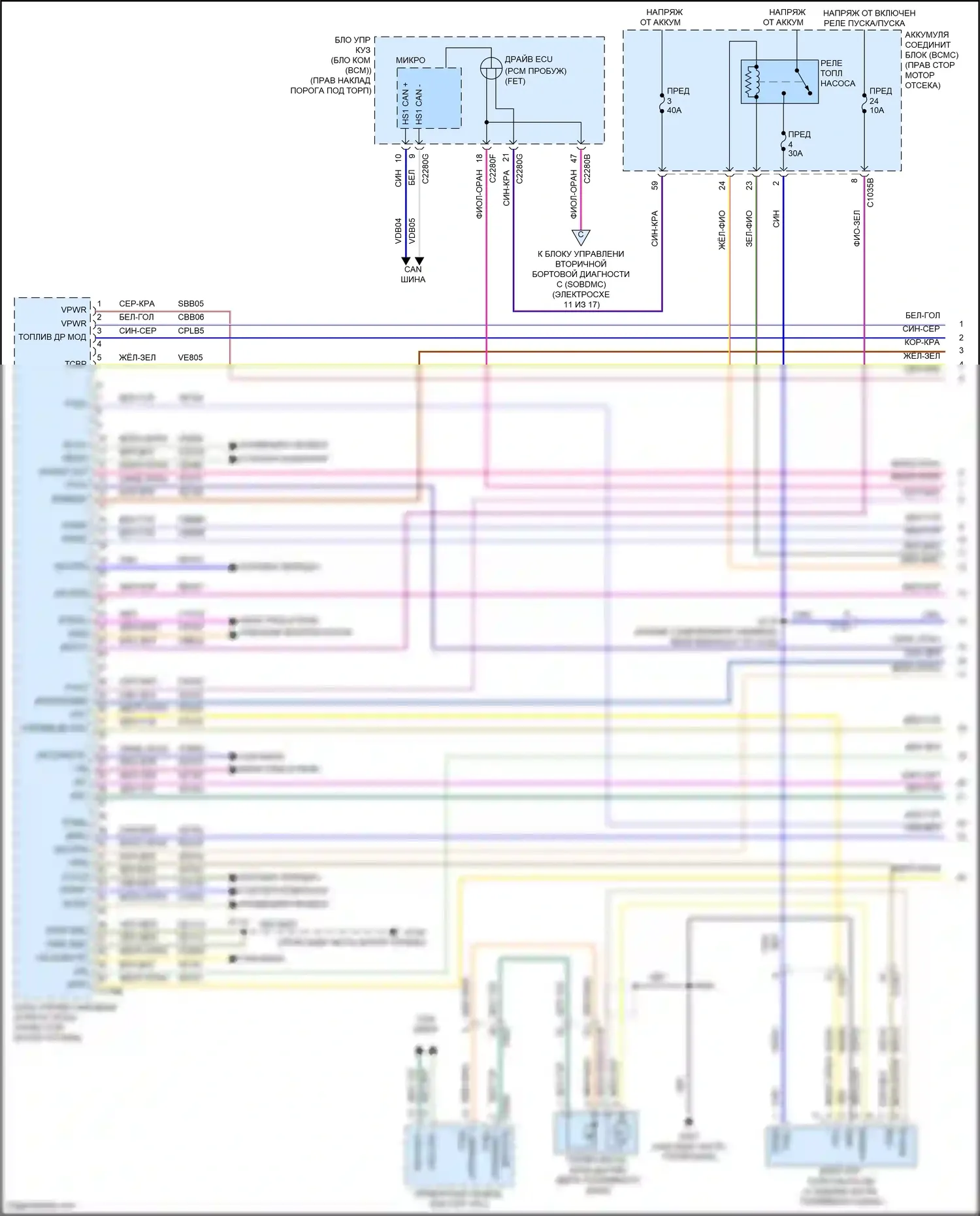 F-150 Ford XIV (2020-2024): Электросхема двигателя 3,5л турбогибрида (1 из 17) 