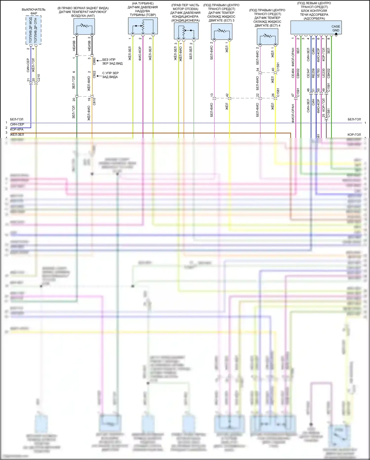 F-150 Ford XIV (2020-2024): Электросхема двигателя 3,5л турбогибрида (2 из 17) 