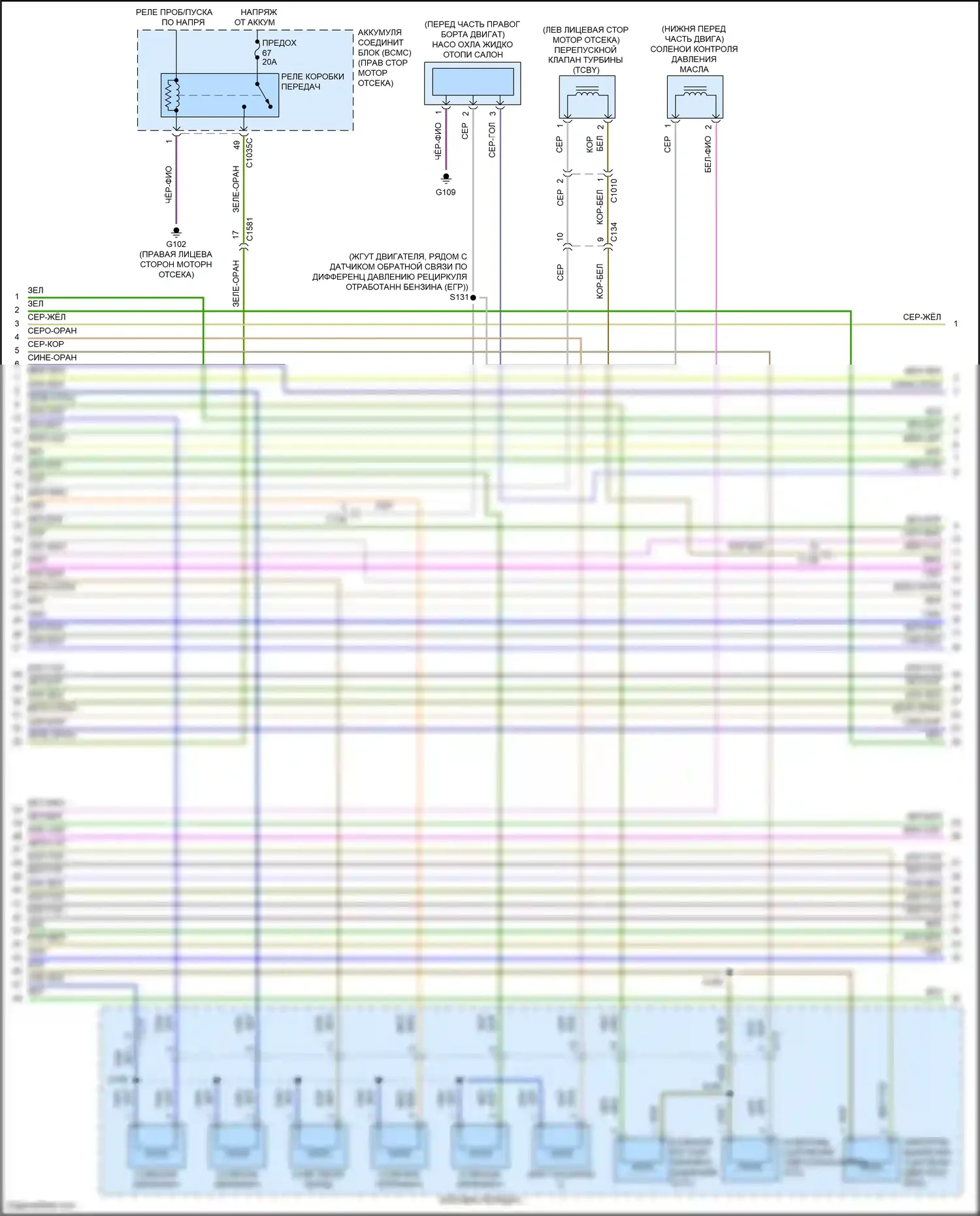 F-150 Ford XIV (2020-2024): Электросхема двигателя 3,5л турбогибрида (6 из 17) 