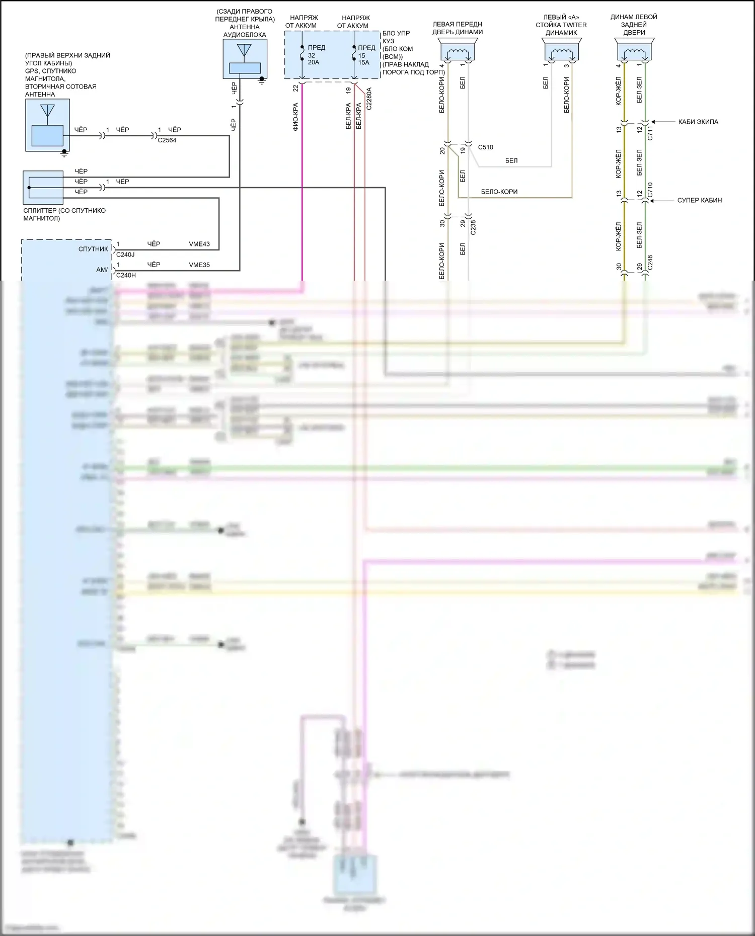 F-150 Ford XIV (2020-2024): Электросхема магнитолы, 5 и 7 динамиков (1 из 4) 