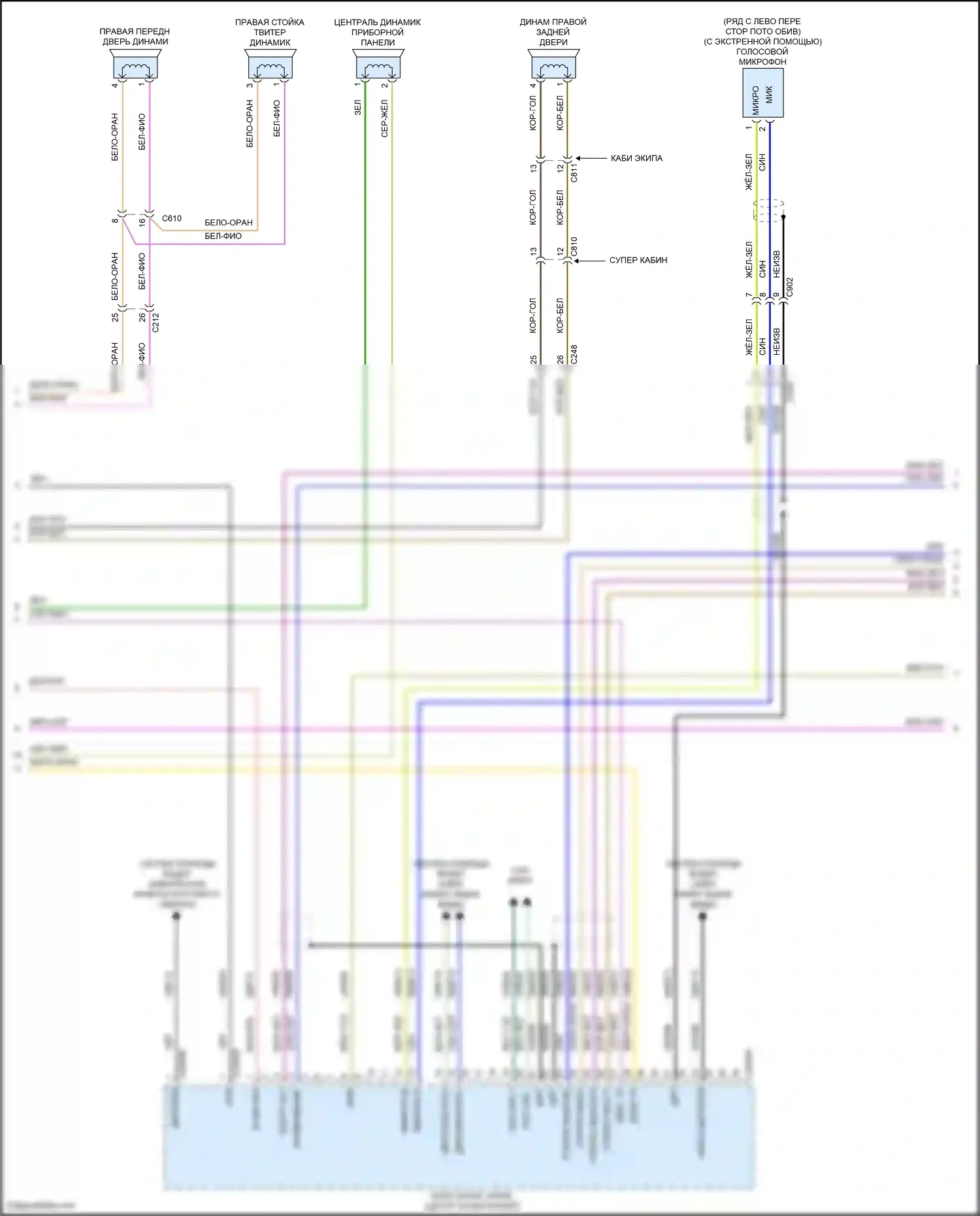 F-150 Ford XIV (2020-2024): Электросхема магнитолы, 5 и 7 динамиков (2 из 4) 