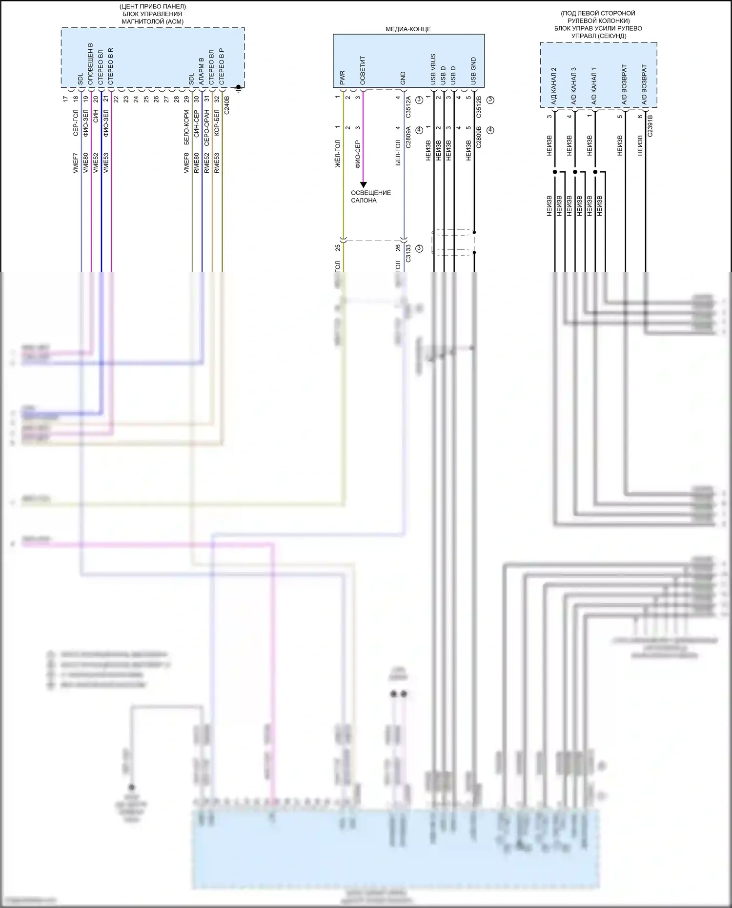 F-150 Ford XIV (2020-2024): Электросхема магнитолы, 5 и 7 динамиков (3 из 4) 