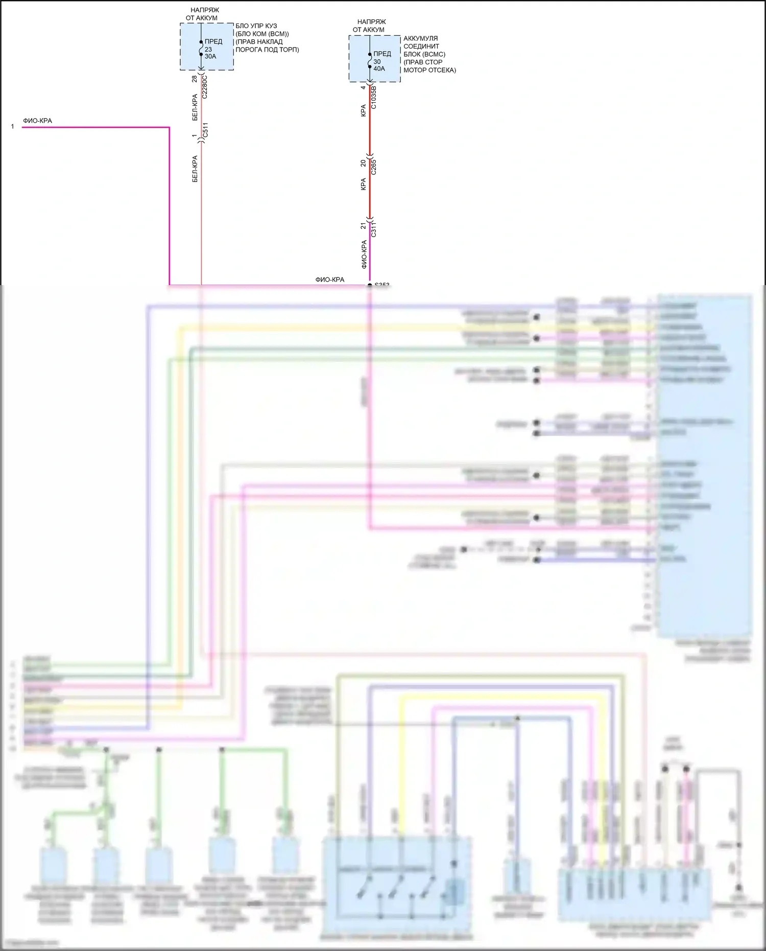 F-150 Ford XIV (2020-2024): Электросхема сиденья памяти водителя (2 из 2) 