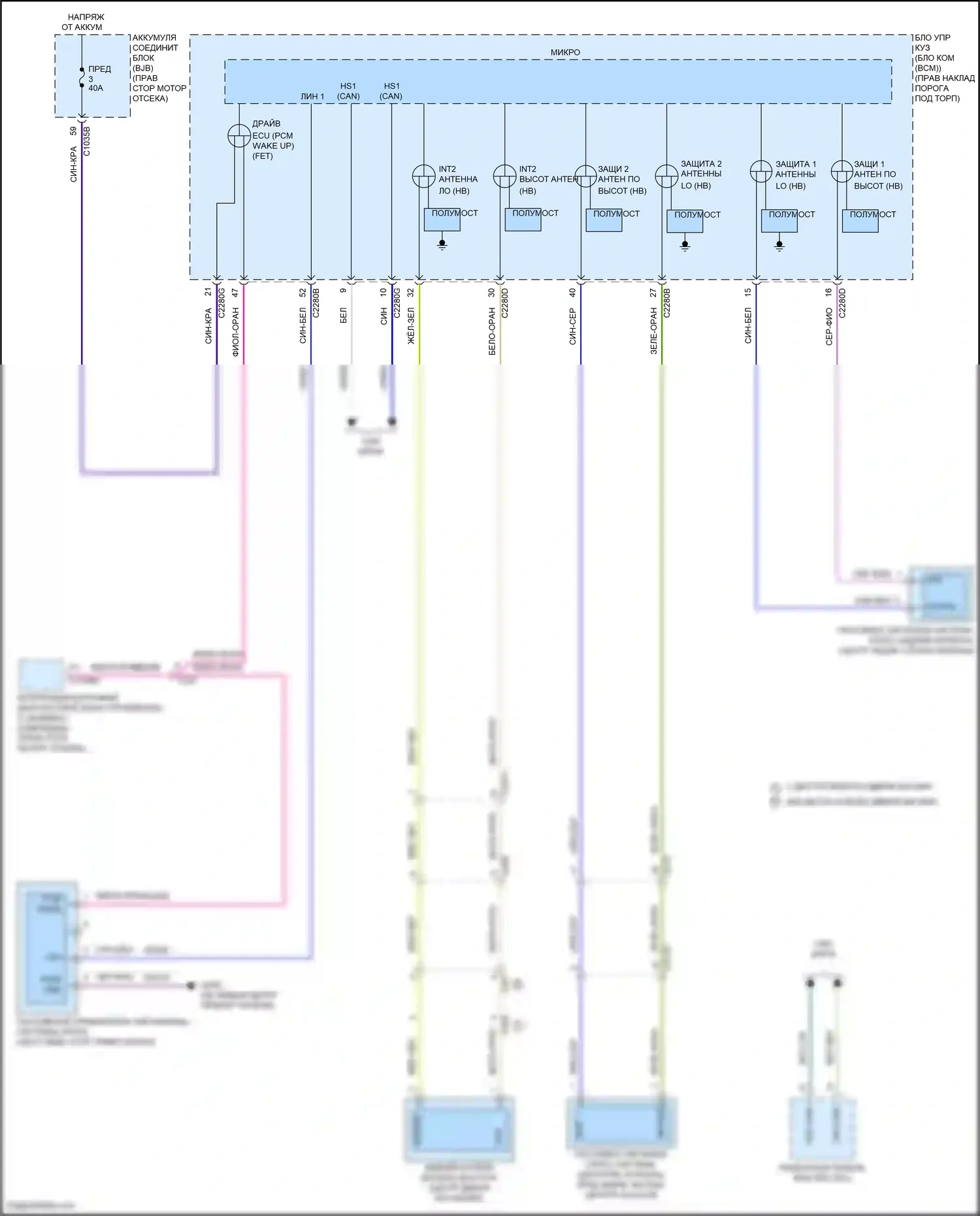 F-150 Ford XIV (2020-2024): Пассивная сигнализации электросхема 