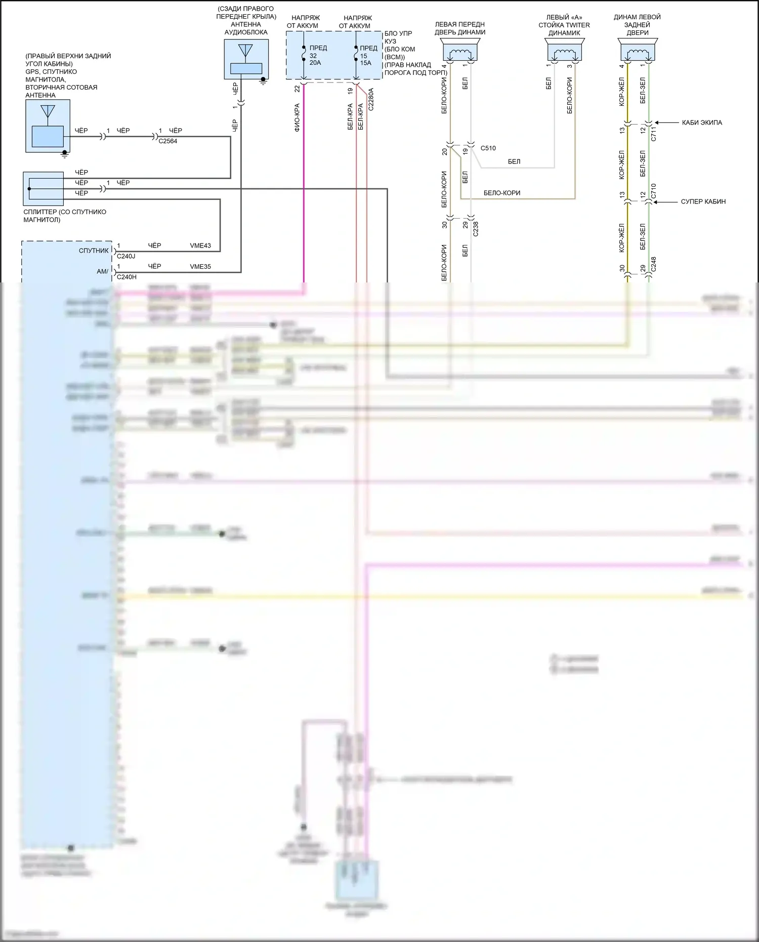 F-150 Ford XIV (2020-2024): Электросхема навигации, 4 и 6 динамиков (1 из 4) 