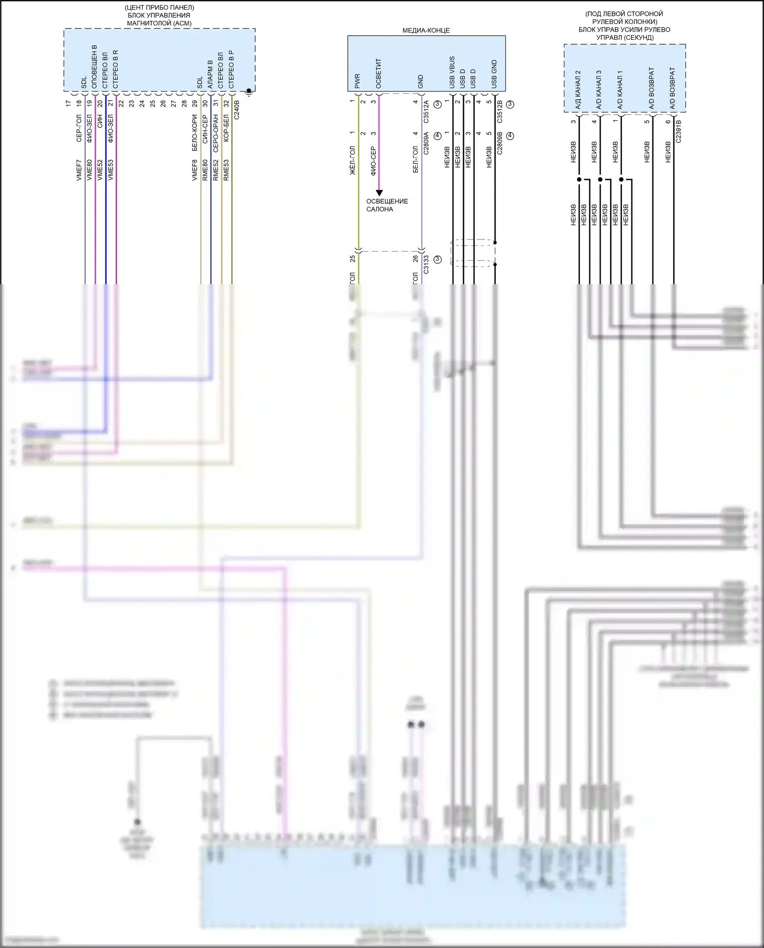 F-150 Ford XIV (2020-2024): Электросхема навигации, 4 и 6 динамиков (3 из 4) 