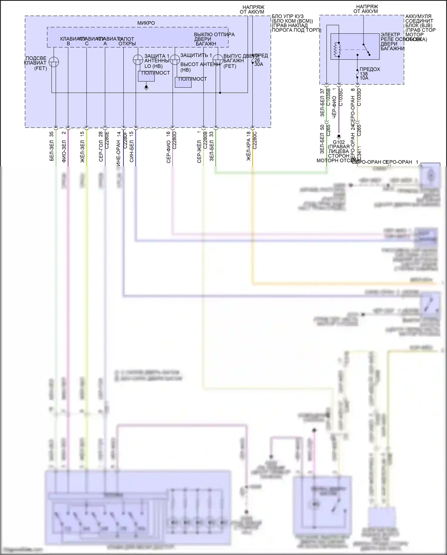 F-150 Ford XIV (2020-2024): Электросхема центрального замка (1 из 5) 