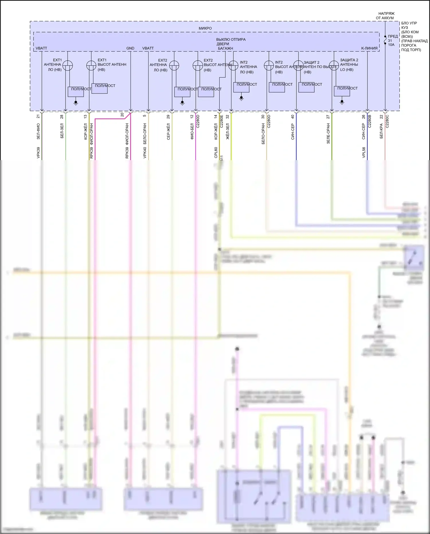 F-150 Ford XIV (2020-2024): Электросхема центрального замка (2 из 5) 