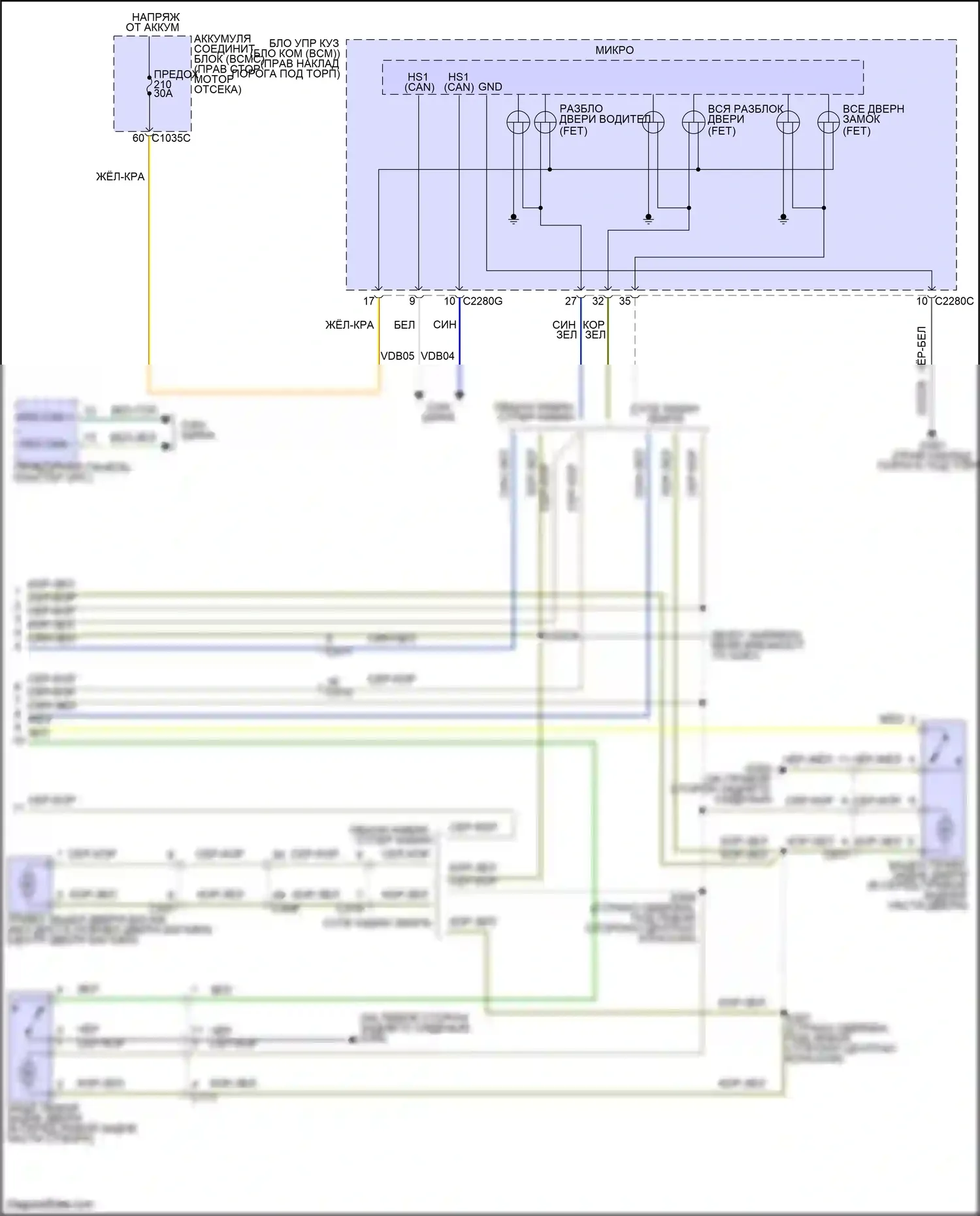 F-150 Ford XIV (2020-2024): Электросхема центрального замка (5 из 5) 