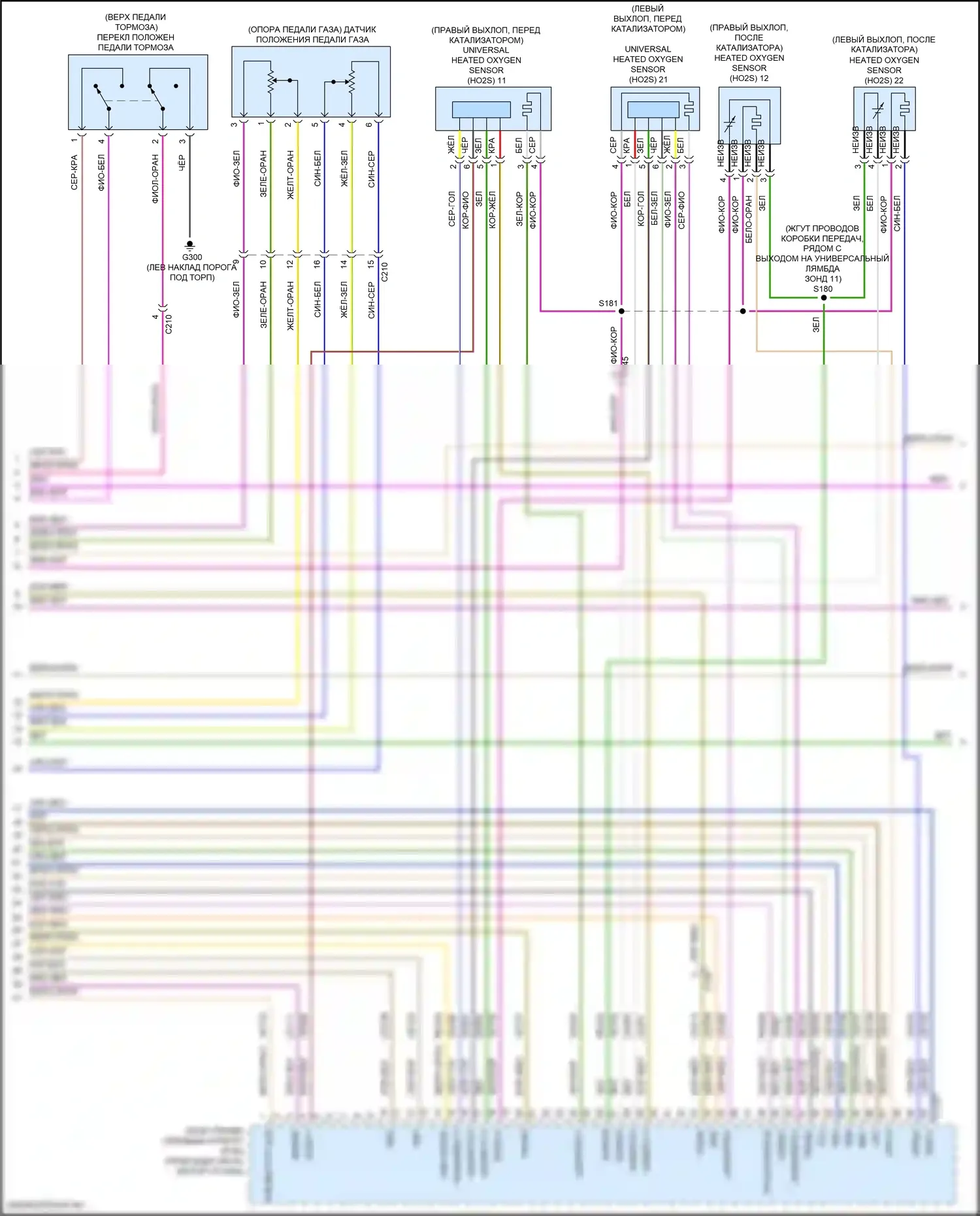 F-250 Ford XIII (2015-2017): Электросхема двигателя 6.2л гибкое топливо (4 из 6) 