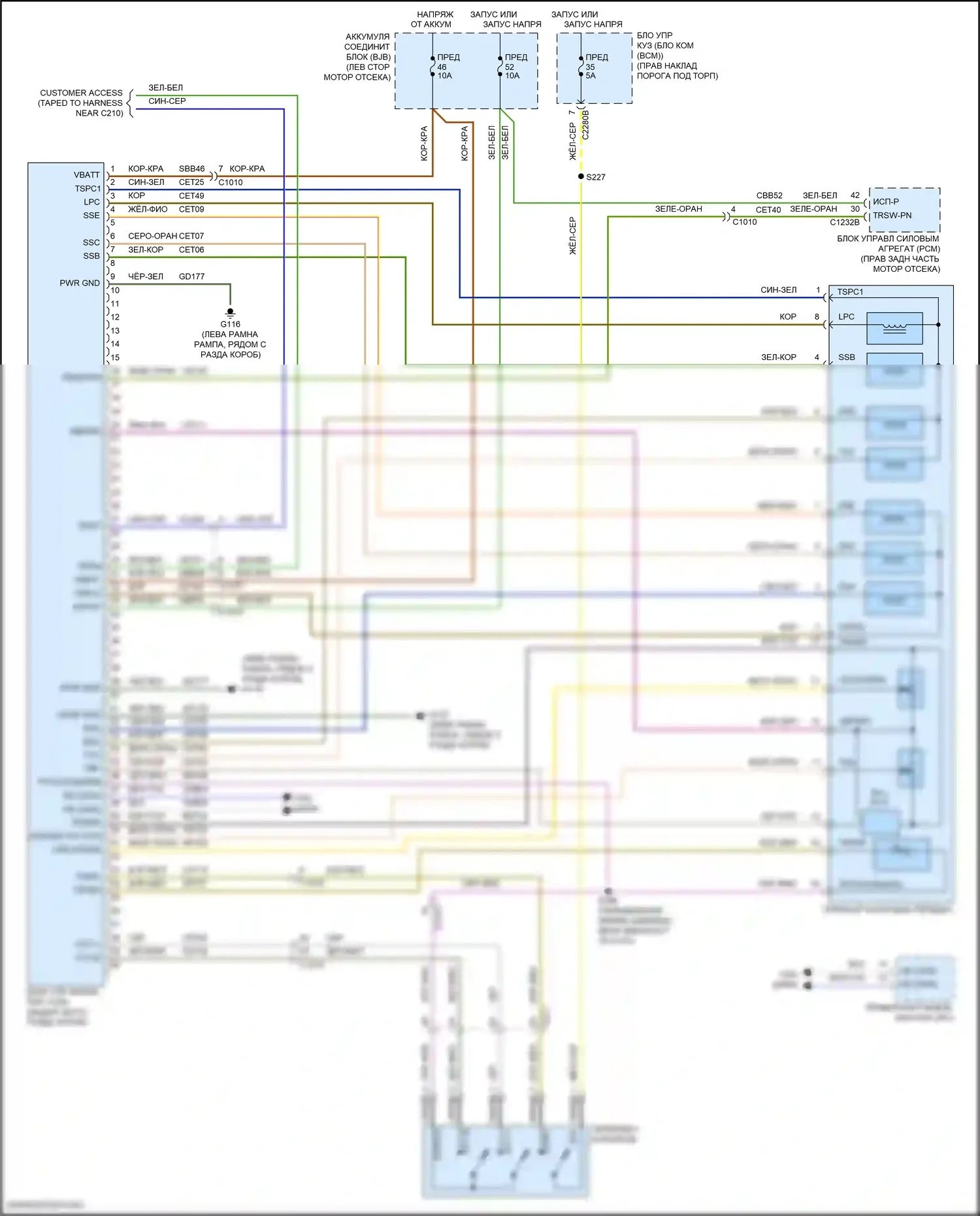 F-250 Ford XIII (2015-2017): 6,7л турбодизеля, электросхема автоматической коробки передач 