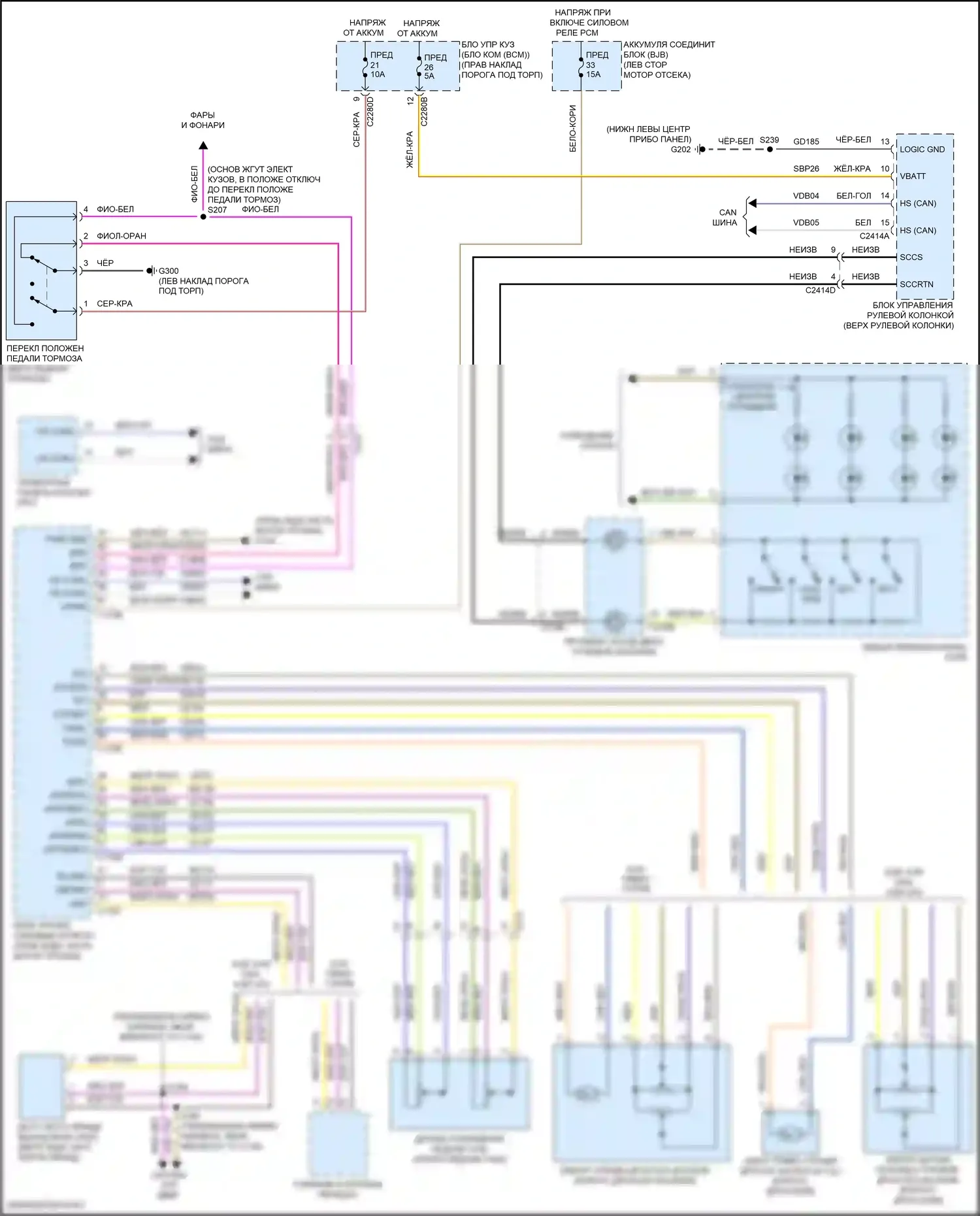 F-250 Ford XIII (2015-2017): 6.2л гибкое топливо, круиз-контроль электросхема 
