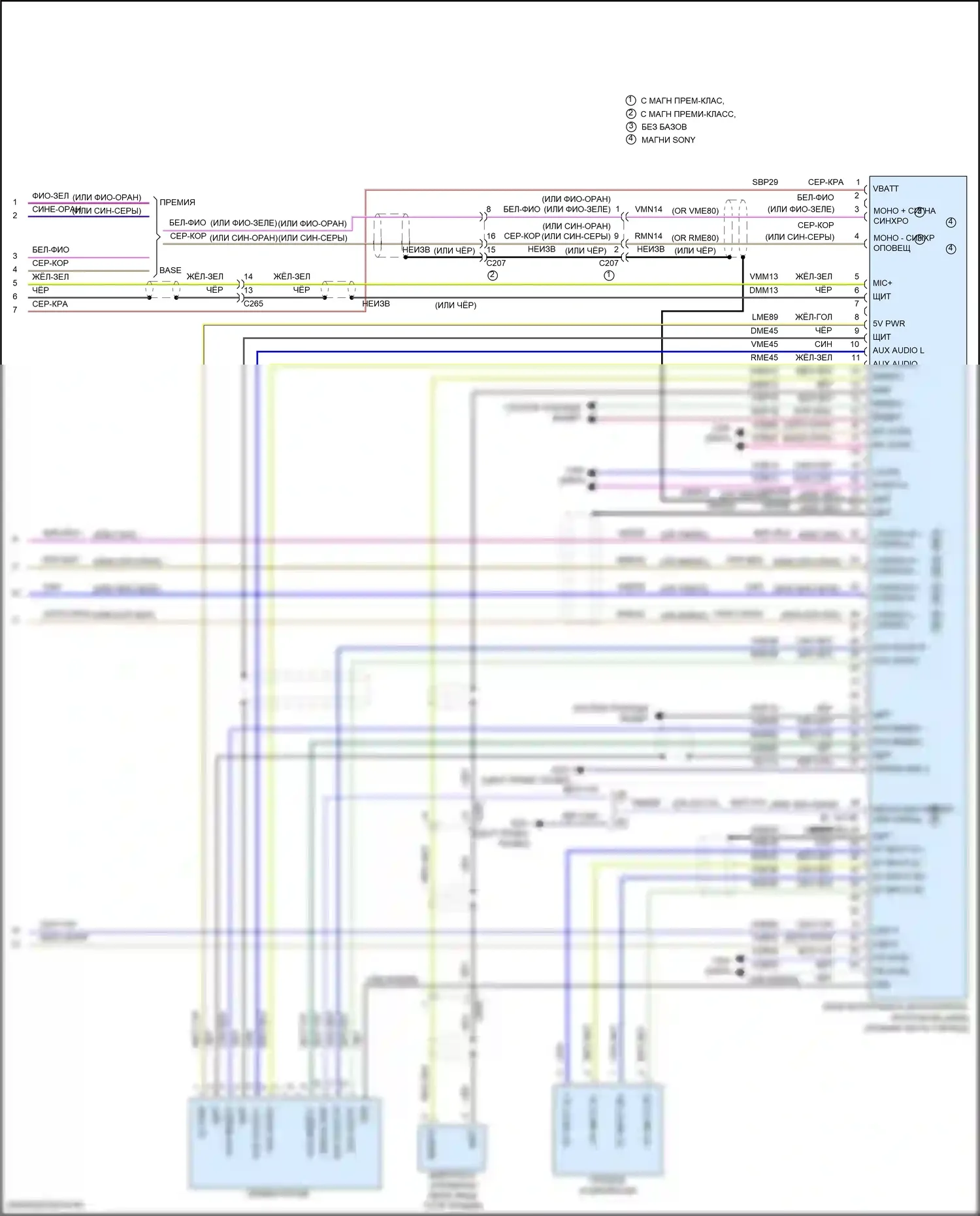 F-250 Ford XIII (2015-2017): Электросхема магнитолы синхронизации (3 из 3) 