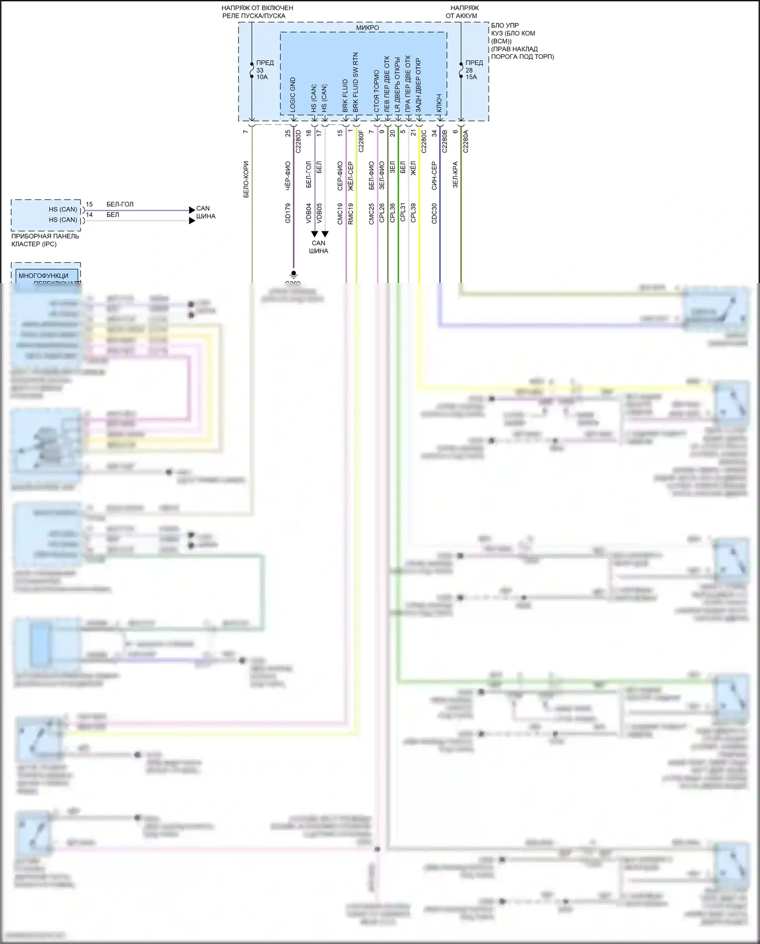 F-250 Ford XIII (2015-2017): Электросхема утора 